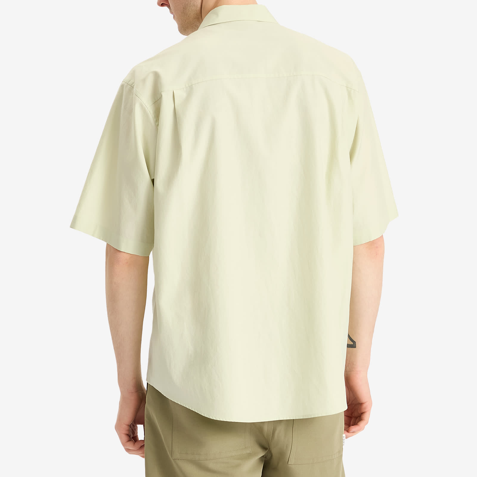 Auralee Washed Finx Twill Big Half Sleeved Shirt