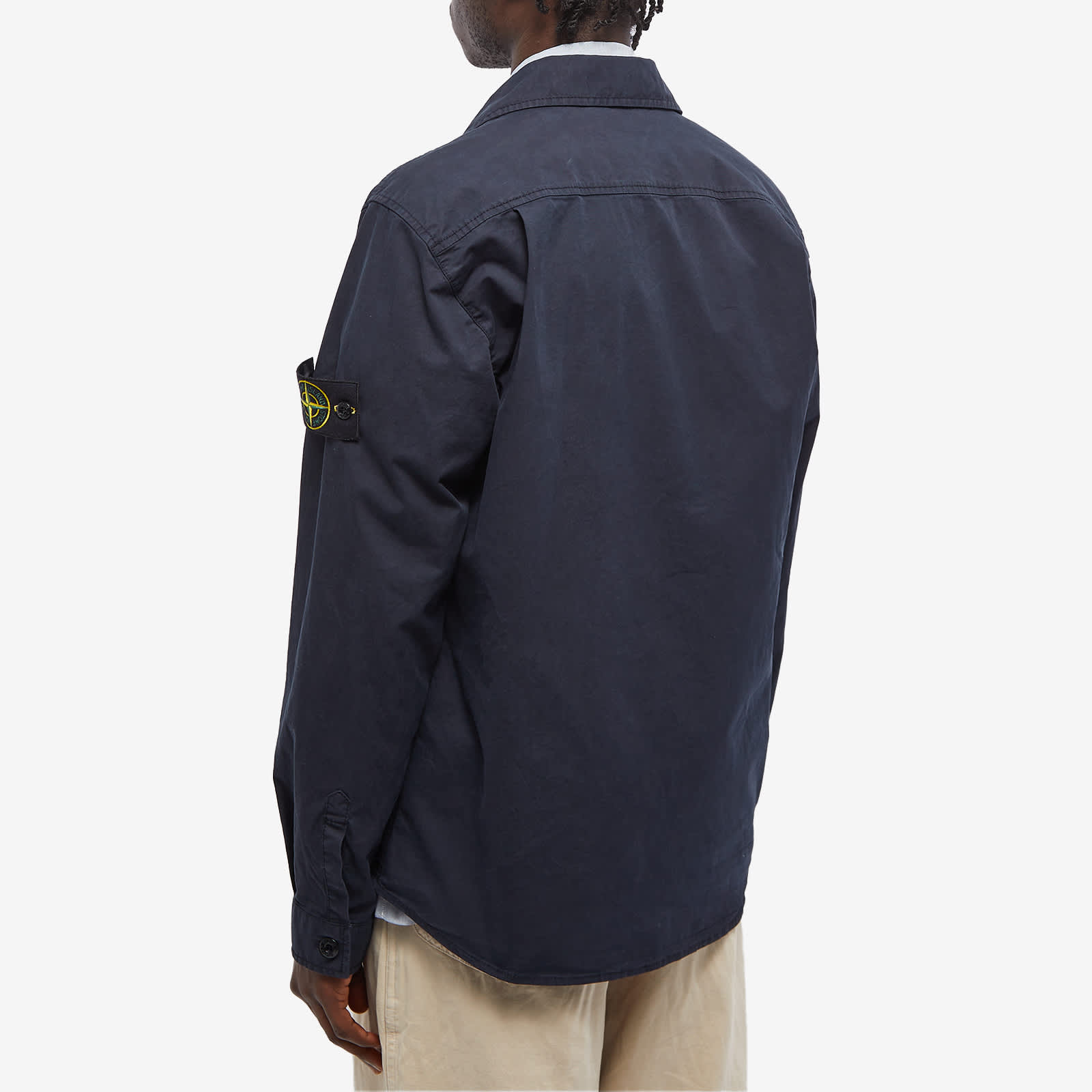 Stone Island Supima Cotton Twill StretchTC Button Overshirt Navy END. (IE)