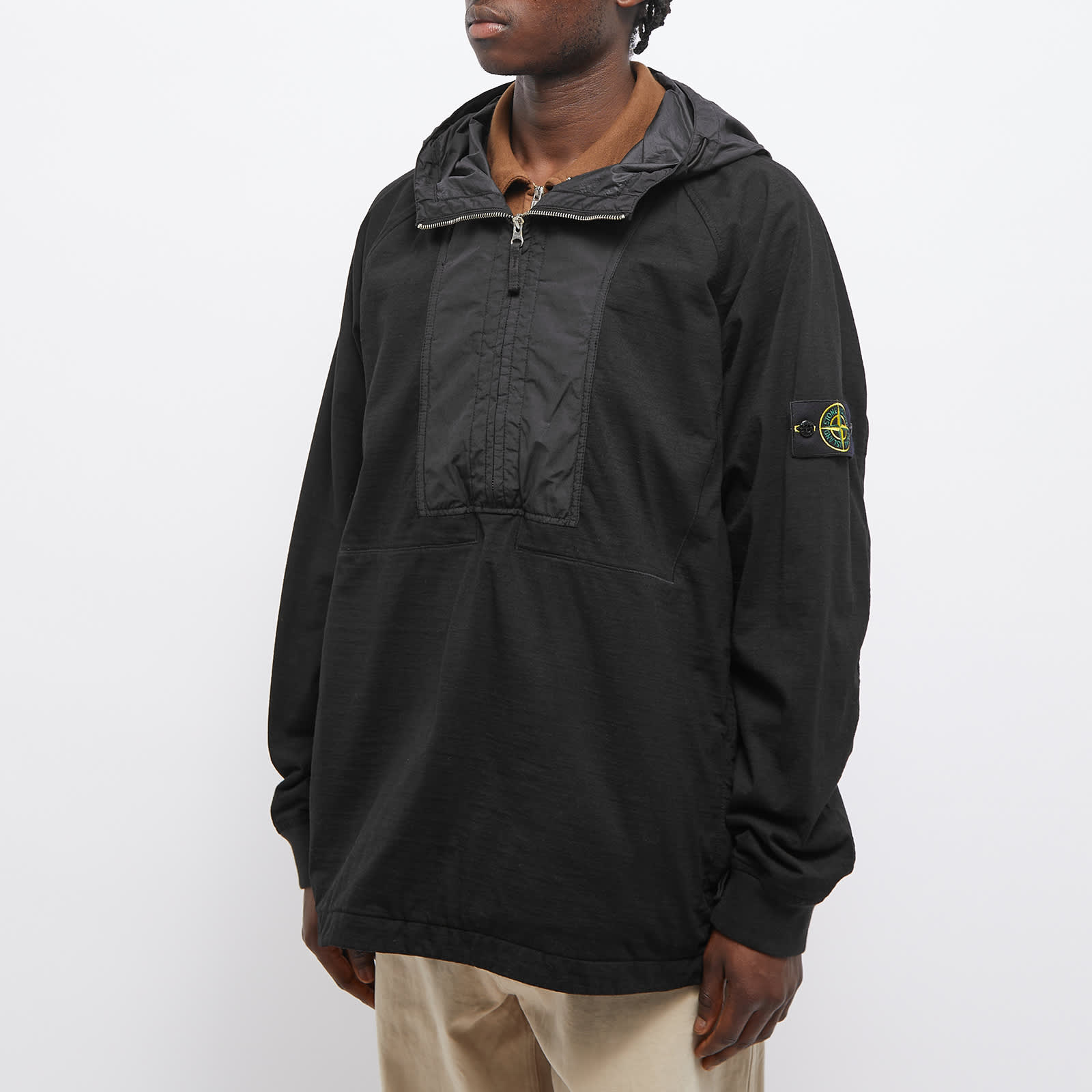Stone Island Mix Fabric HypeTC Smock Jacket Black END. (JP)