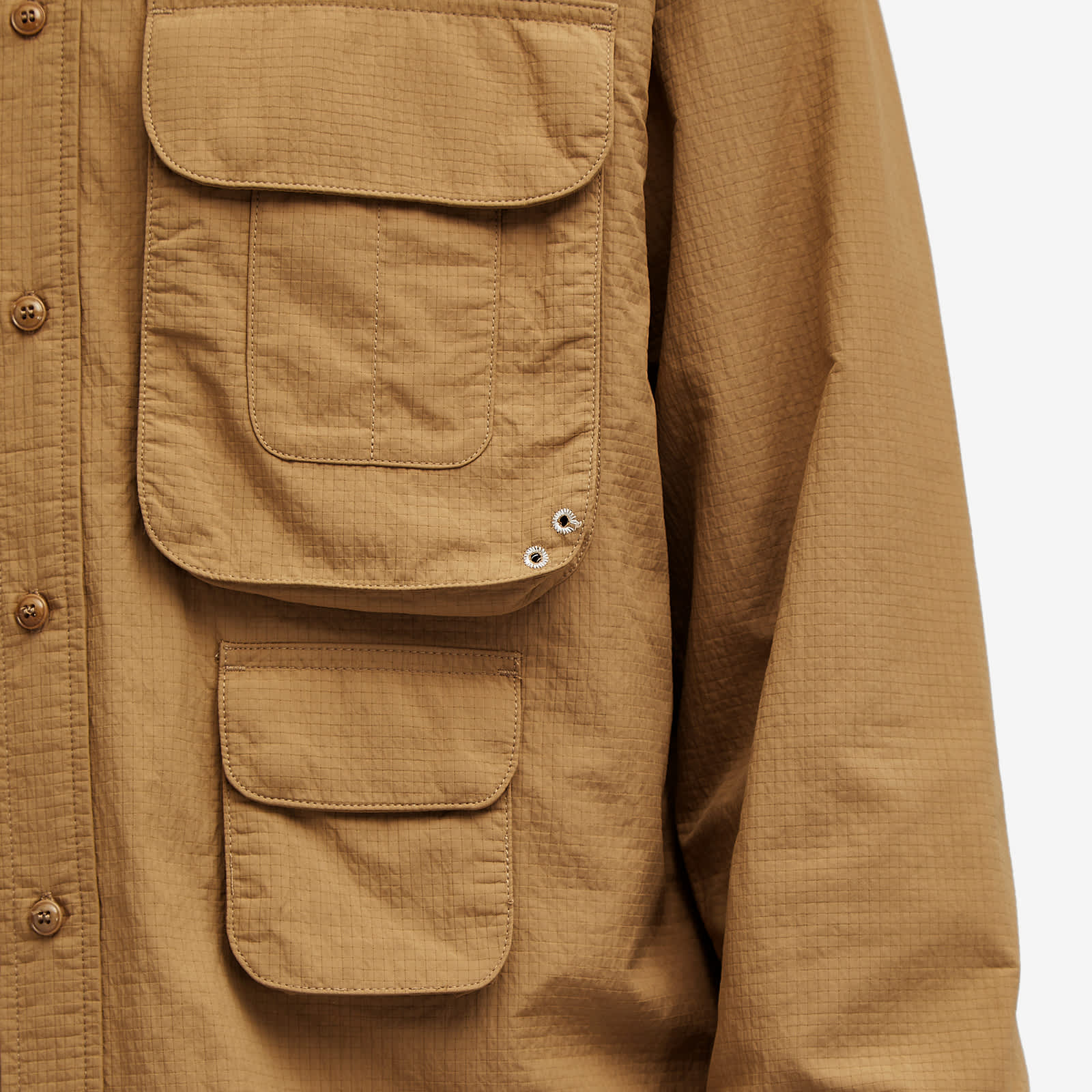 Uniform Bridge Ripstop Multi Pocket Shirt Tan | END.