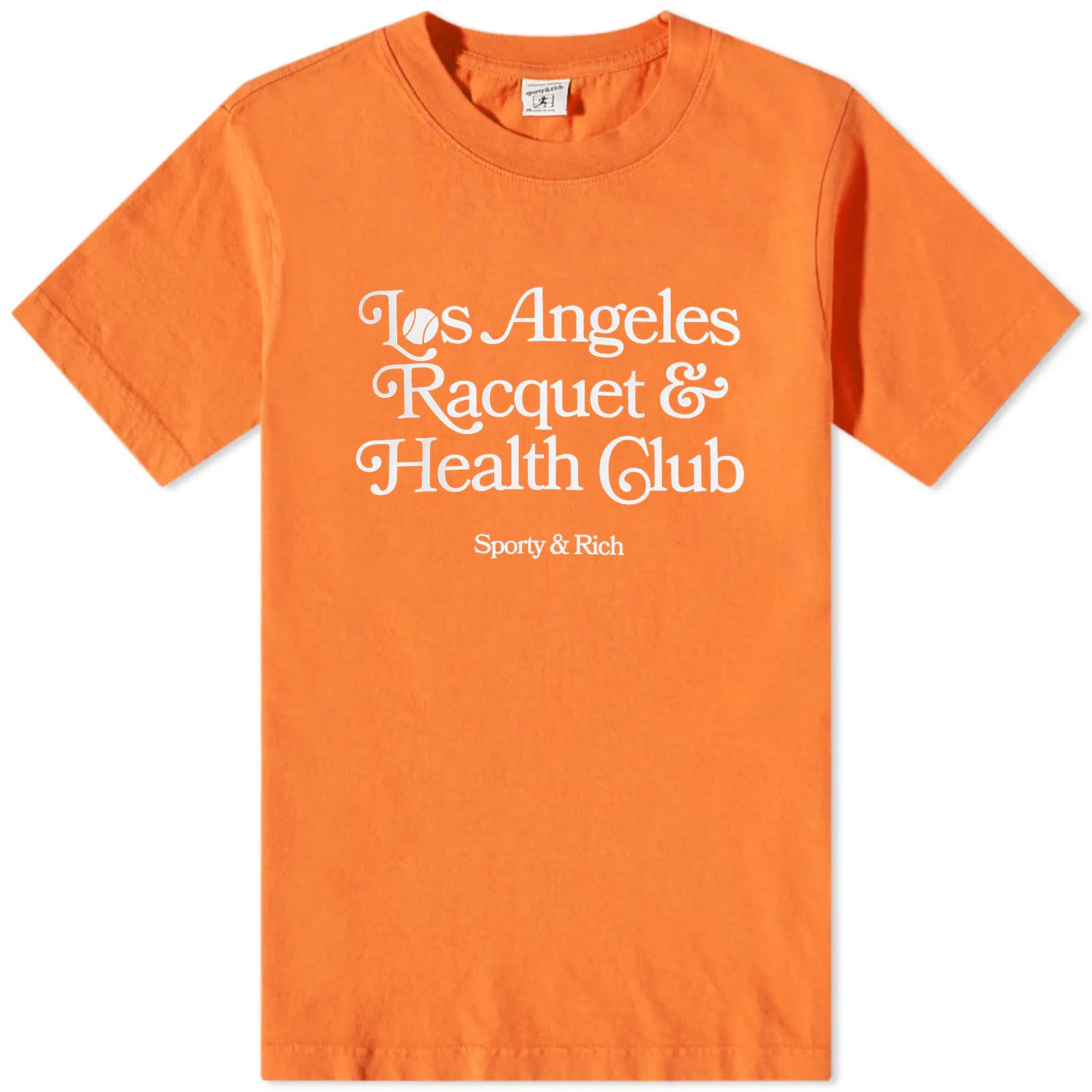 Sporty & Rich LA Racquet Club T-Shirt - Pomodoro & White