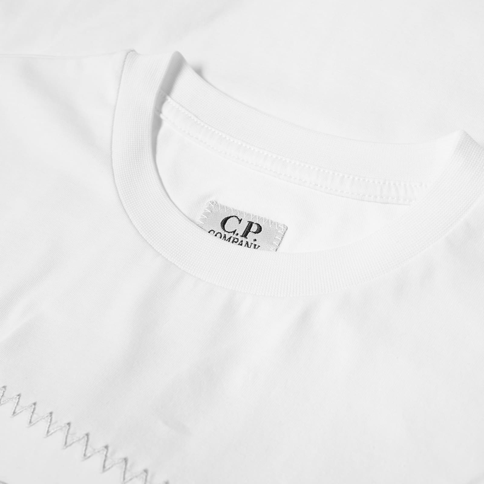 C.P. Company Undersixteen Long Sleeve Text Logo TShirt Gauze White END.