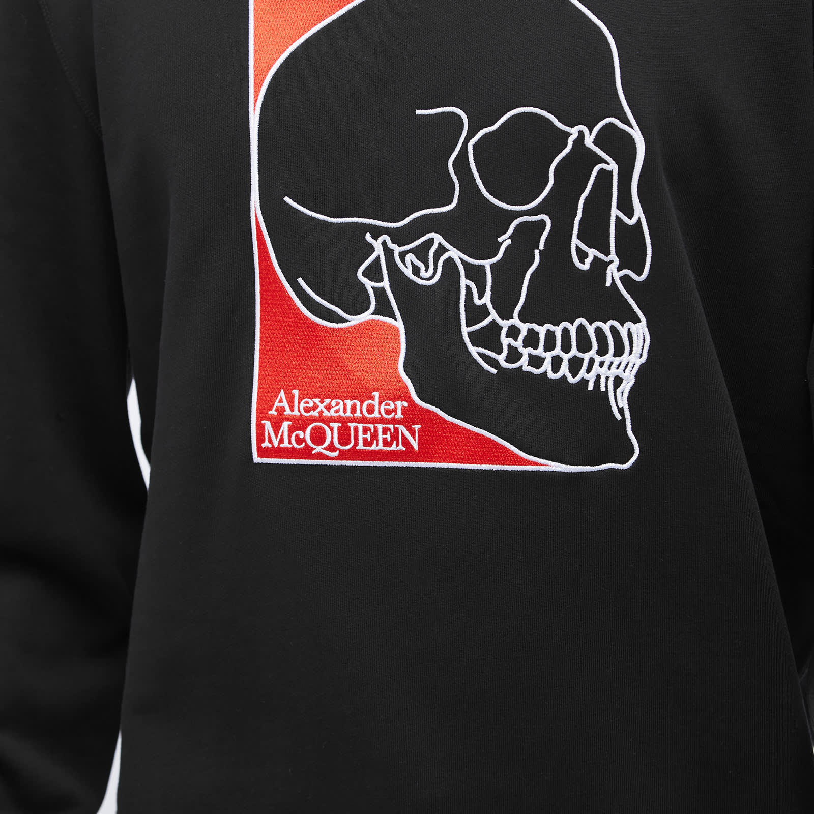 Alexander McQueen Outline Skull Print Crew Sweat - Black