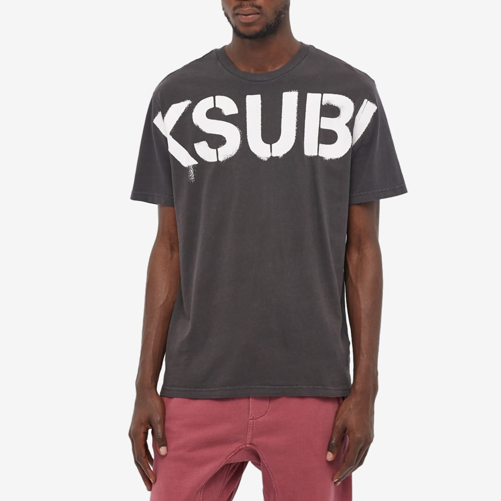 Ksubi Stencil Kash TShirt Charcoal END. (HK)