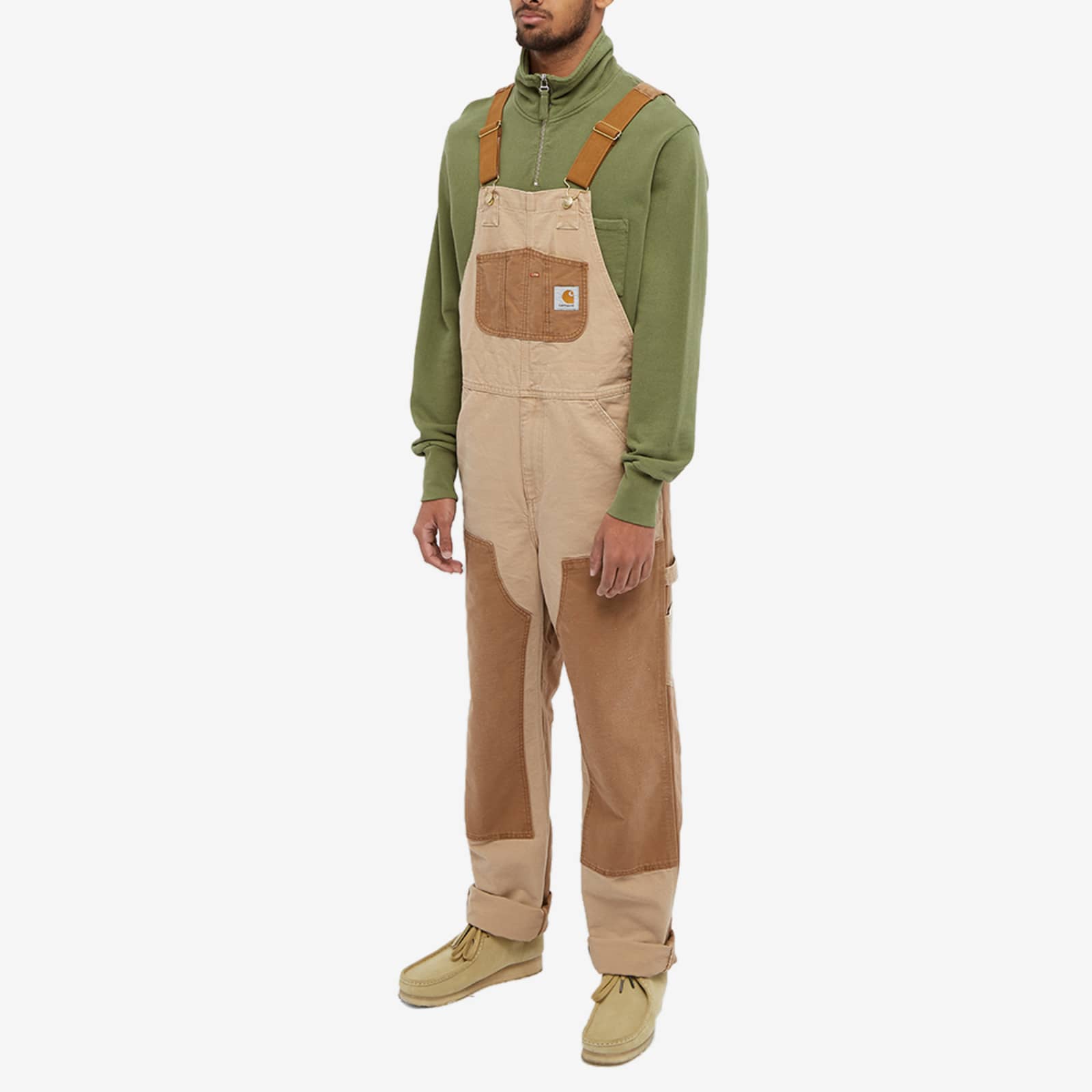Carhartt WIP Double Knee Bib Overall Dusty Hamilton Brown END. (SG)