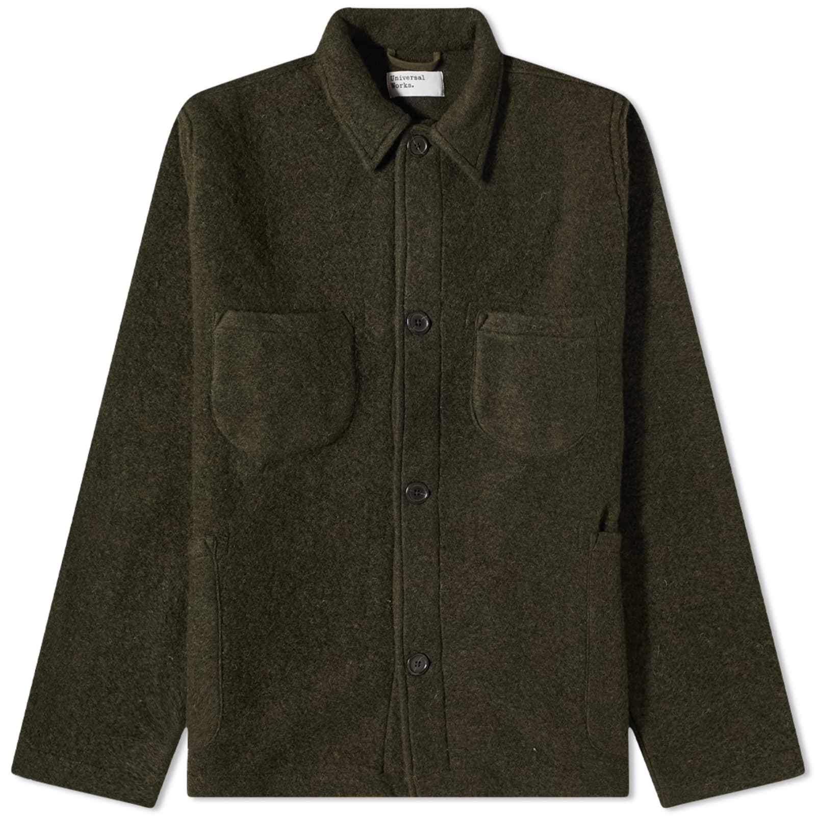 Universal Works Wool Fleece Lumber Jacket Olive END. (US)