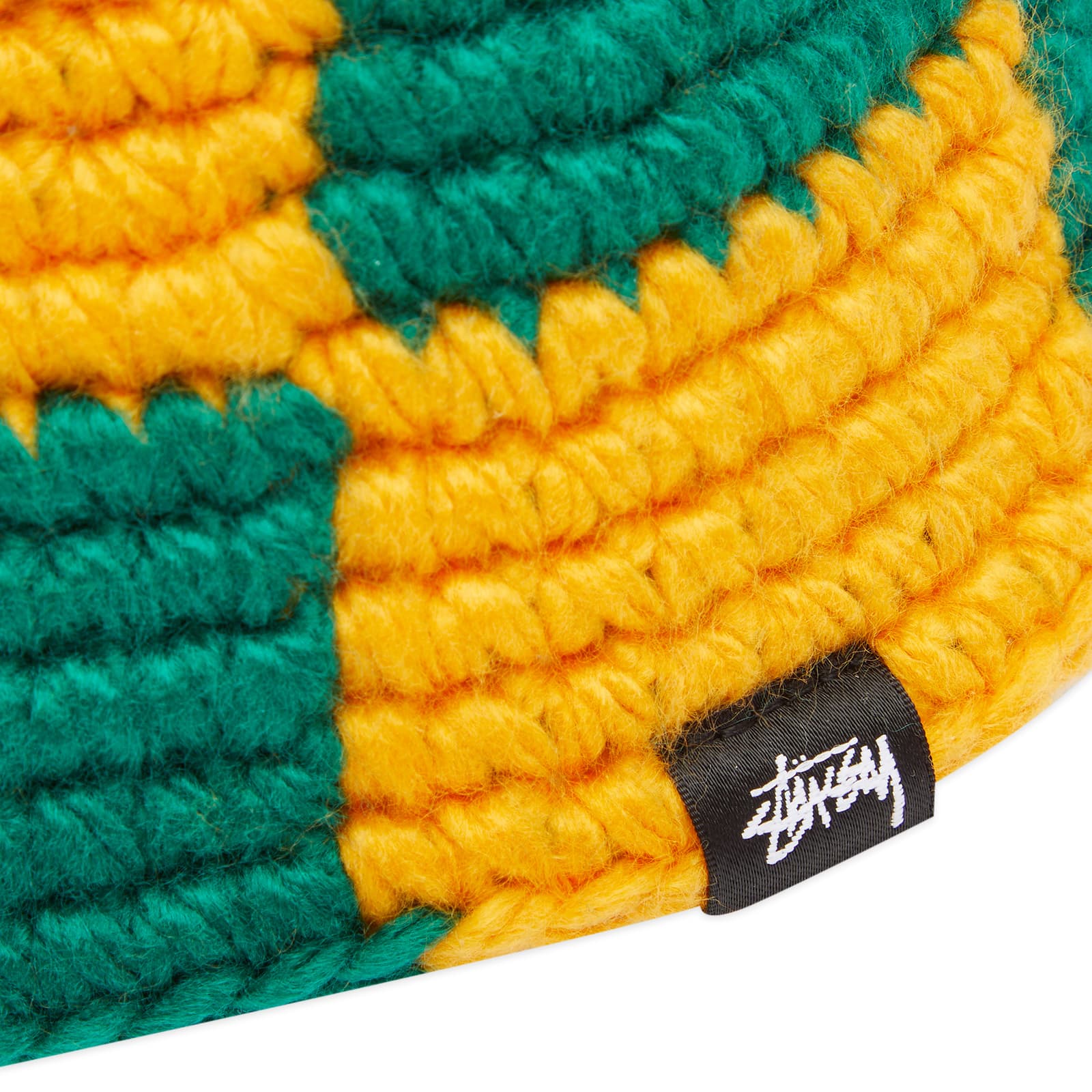 Stussy Checker Knit Bucket Hat Evergreen END. (KR)