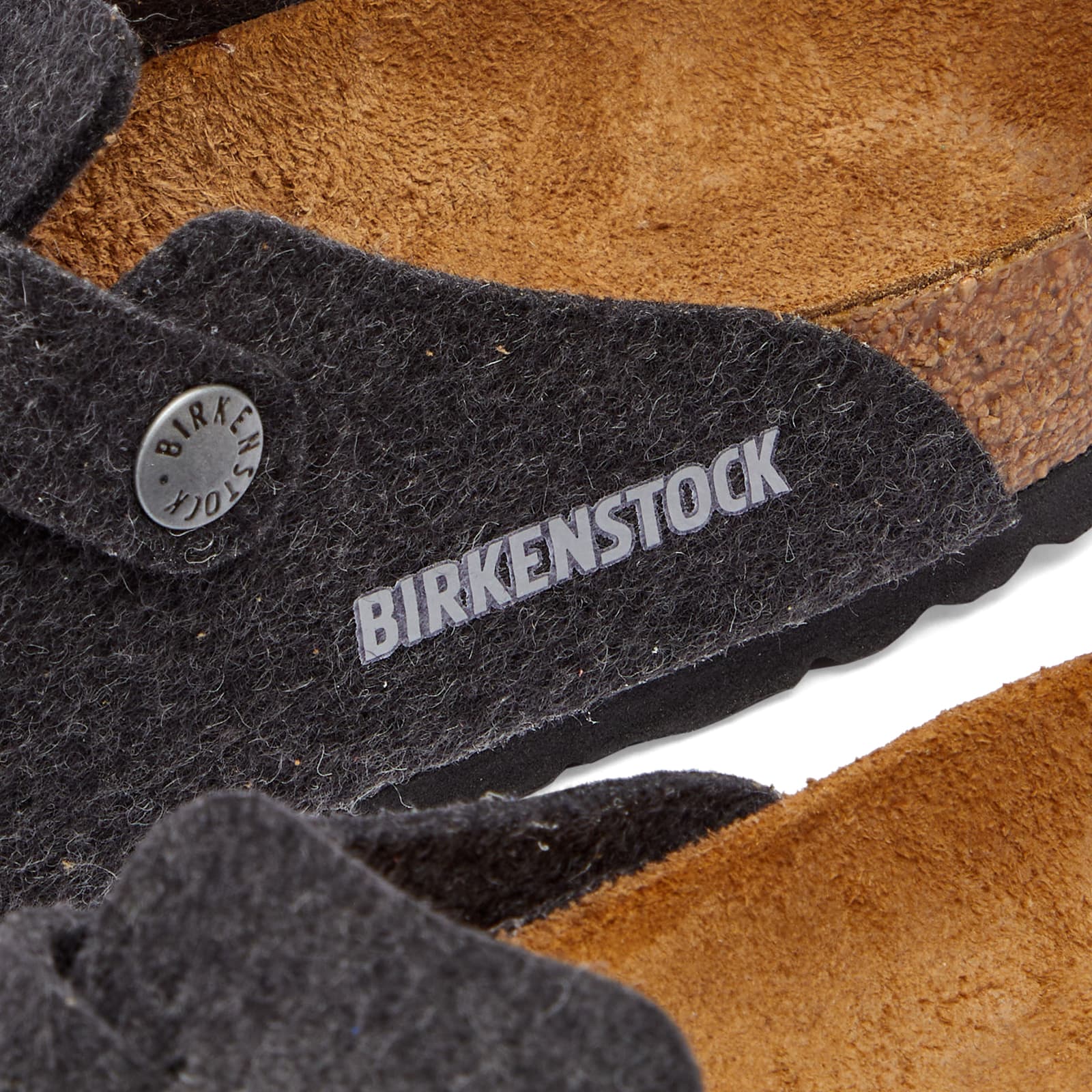 birkenstock boston anthracite wool