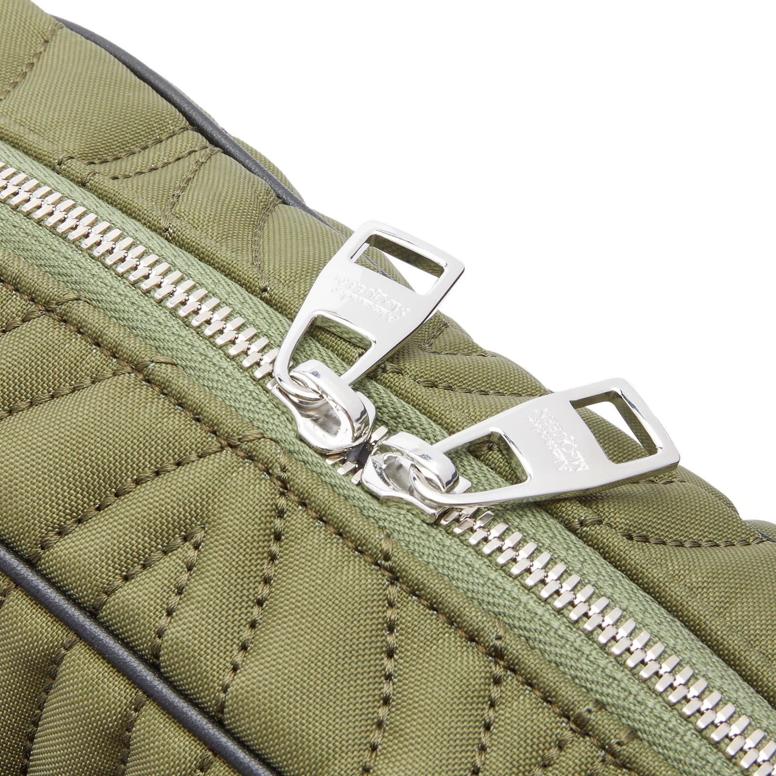 Alexander McQueen Quilted Logo Cross Body Bag Khaki & Green END. (UK)