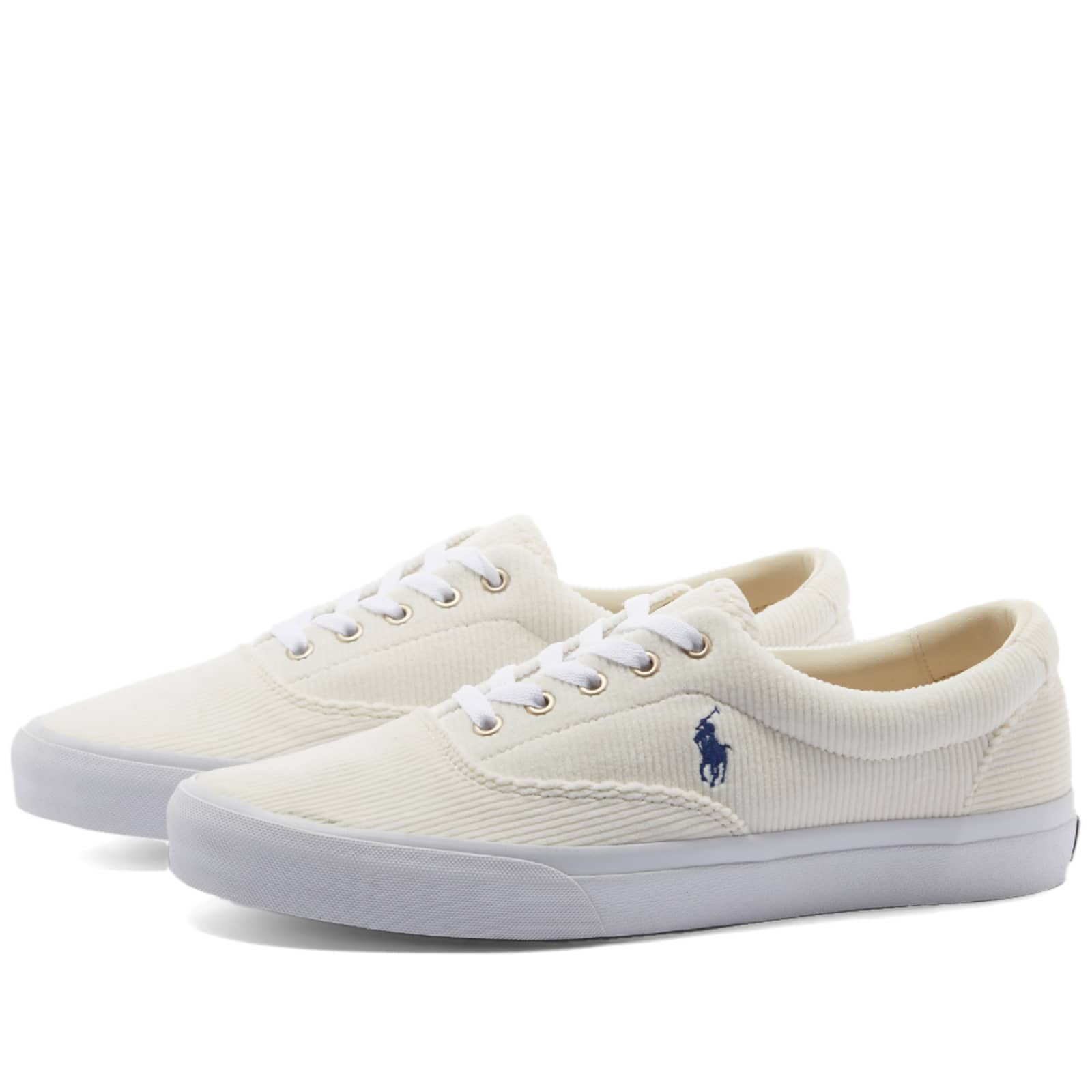 Polo Ralph Lauren Corduroy Pony Player Keaton Sneaker Warm White END.