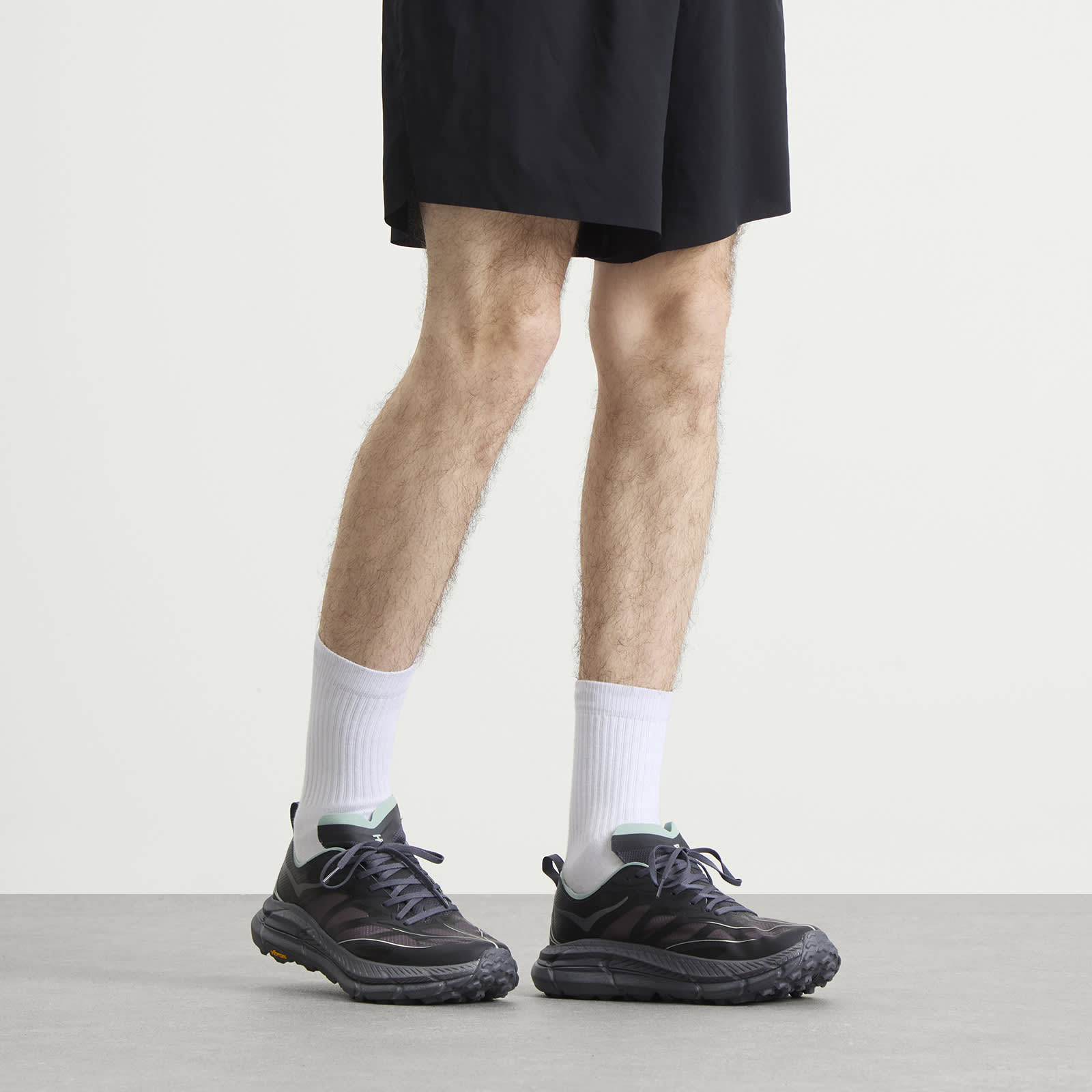 HOKA ONE ONE U Mafate Speed 4 Lite Sneaker - Charcoal Grey & Jade