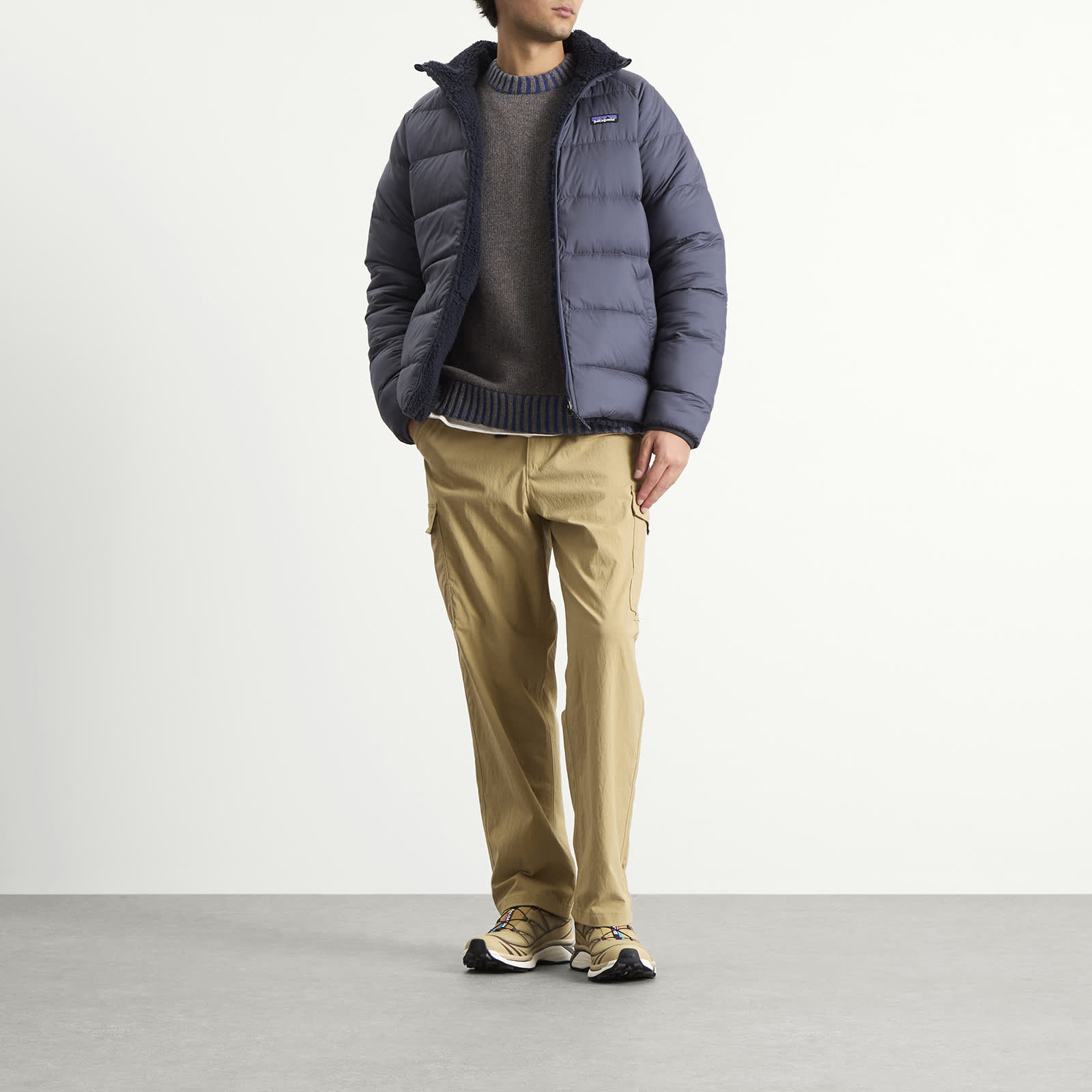 Patagonia Reversible Silent Down Jacket - Smolder Blue
