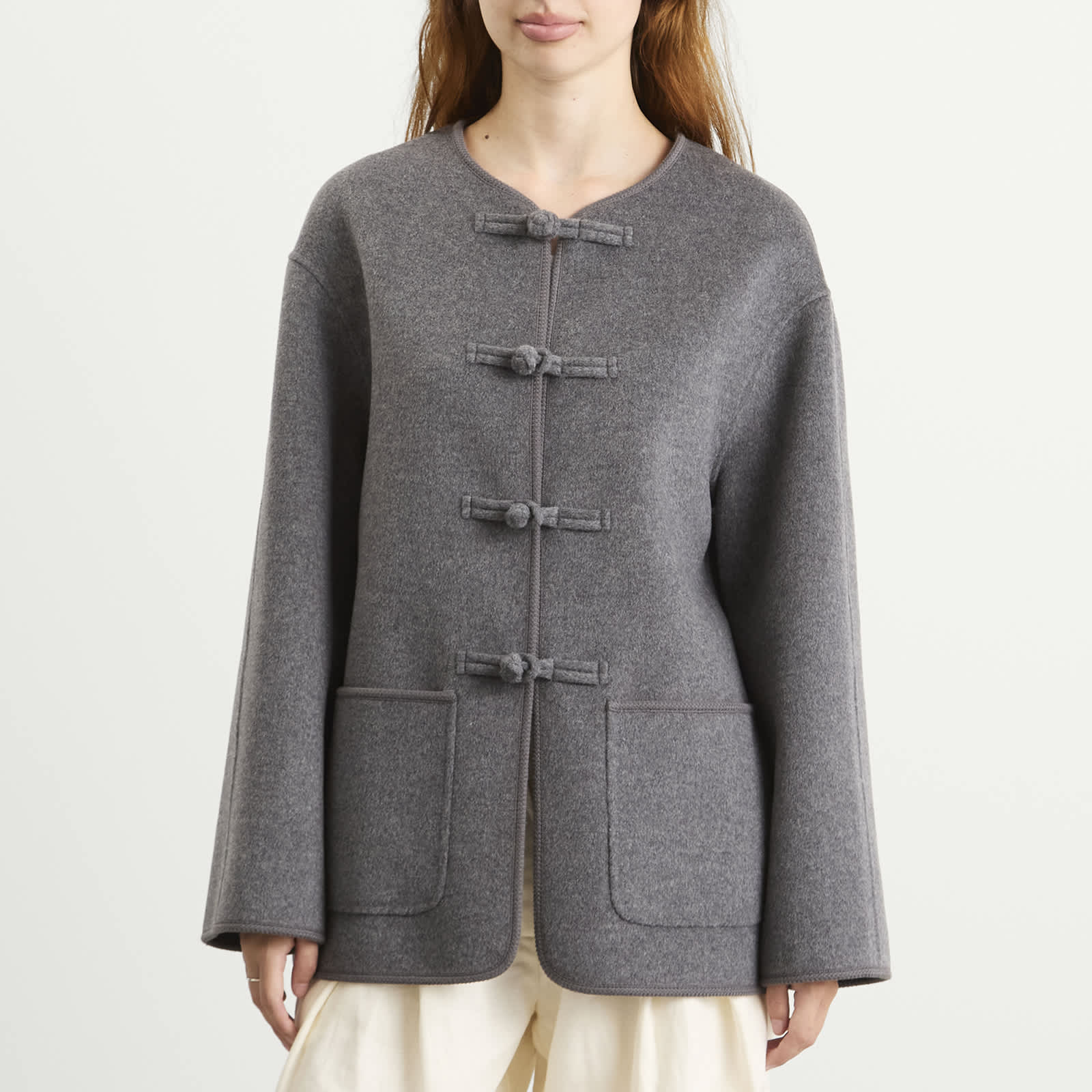 Róhe Mandarin Closure Double-Faced Jacket