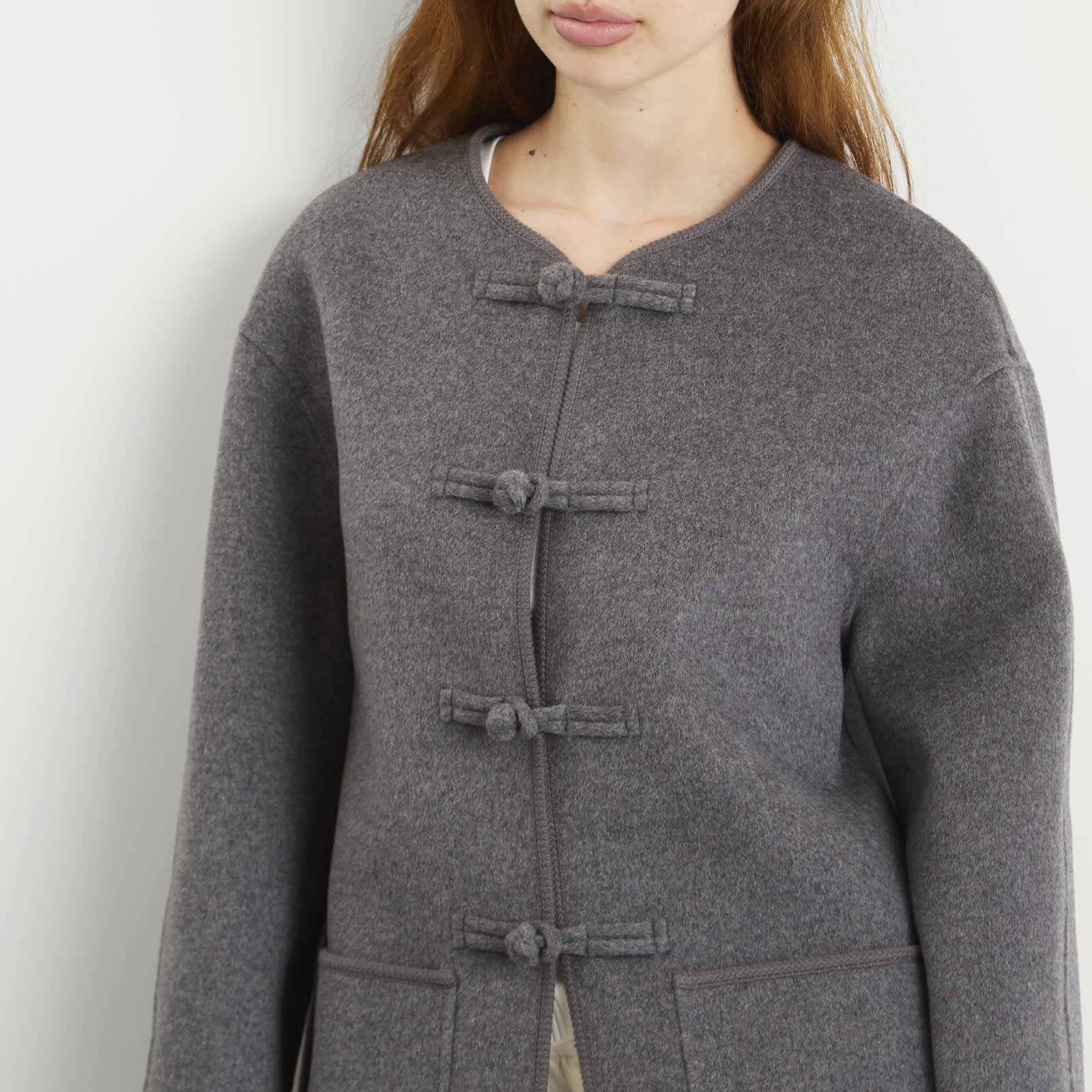 Róhe Mandarin Closure Double-Faced Jacket