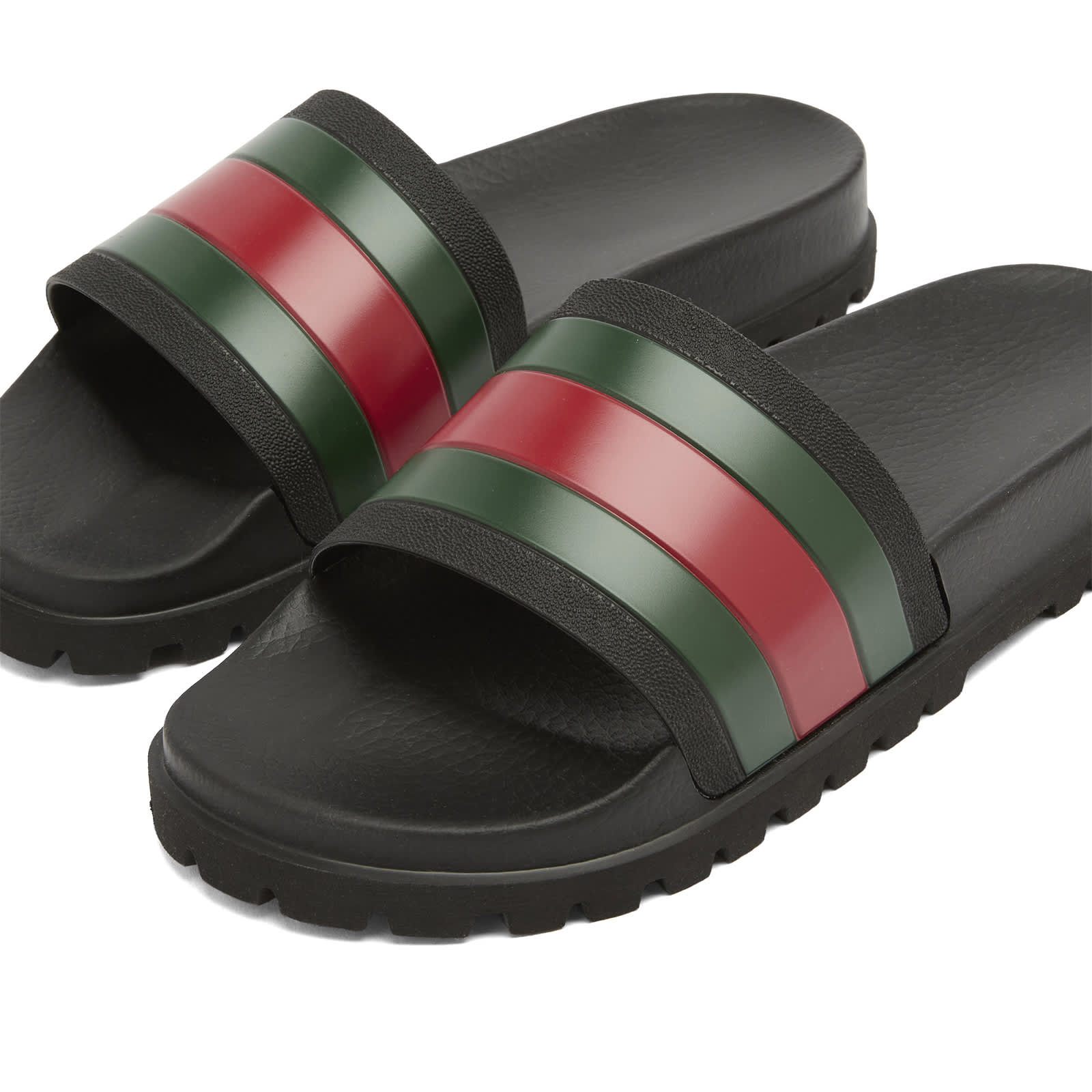 Gucci Pursuit Trek Web Rubber Slide