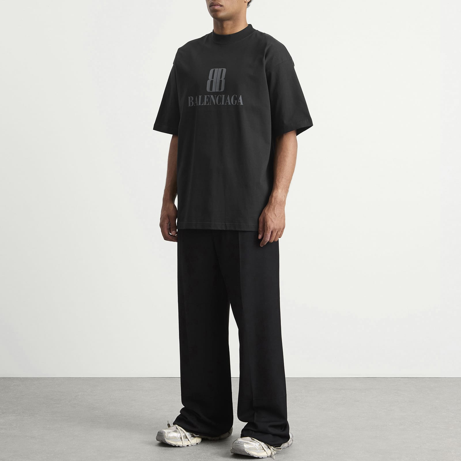 Balenciaga Nano BB Logo Dry Jersey Medium Fit T-Shirt