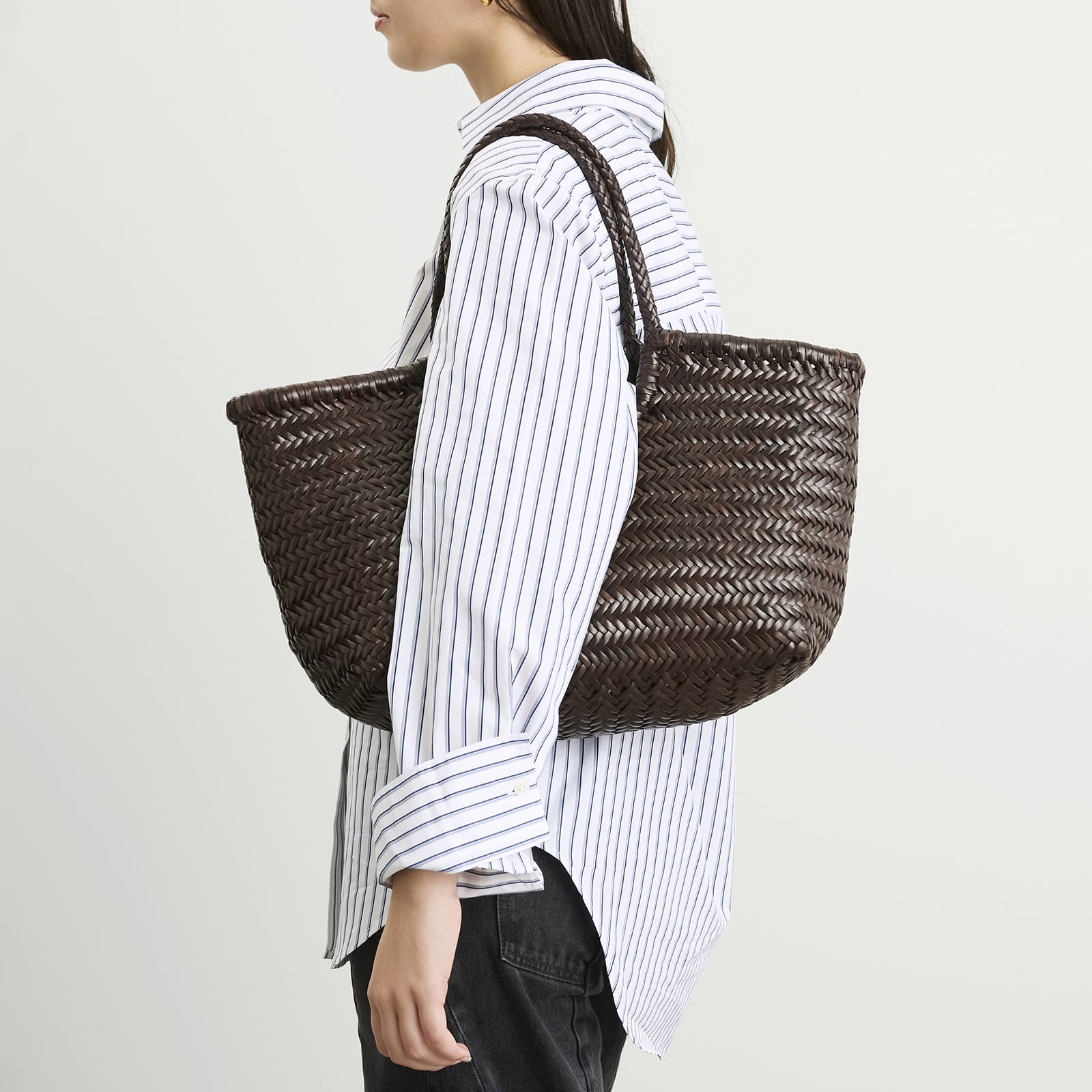 Dragon Diffusion Nantucket Basket Bag - Dark Brown