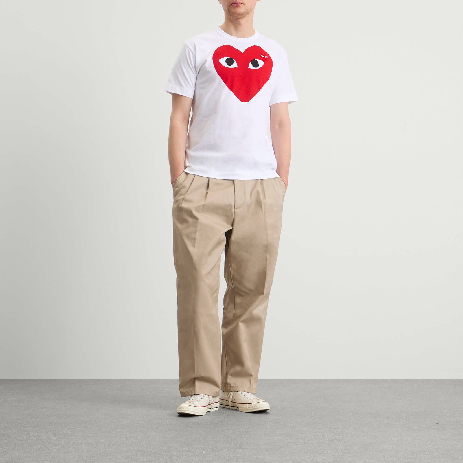 Comme des Garçons Play Oversized Heart T-Shirt - White