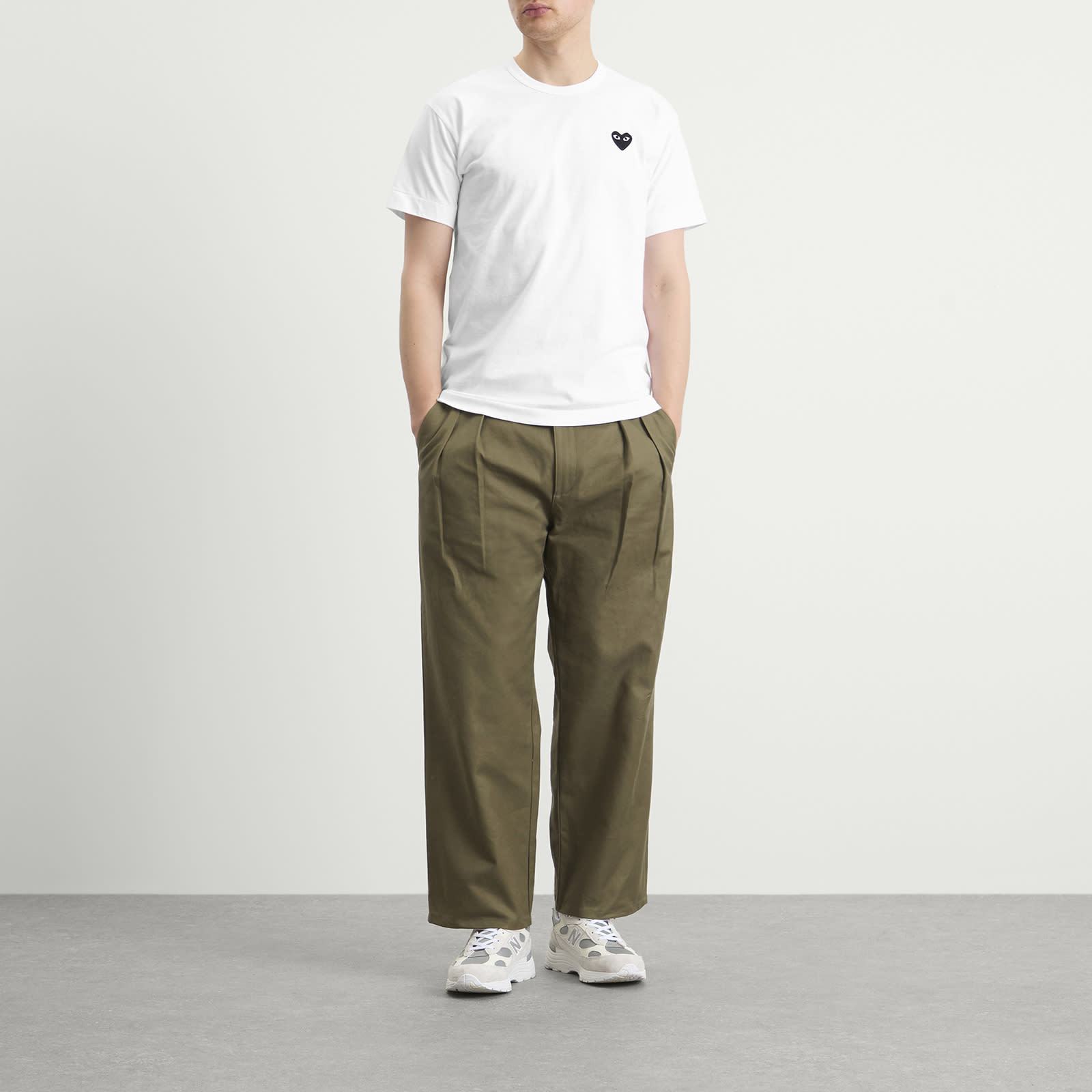 Comme des Garçons Play Basic Logo T-Shirt - White & Black