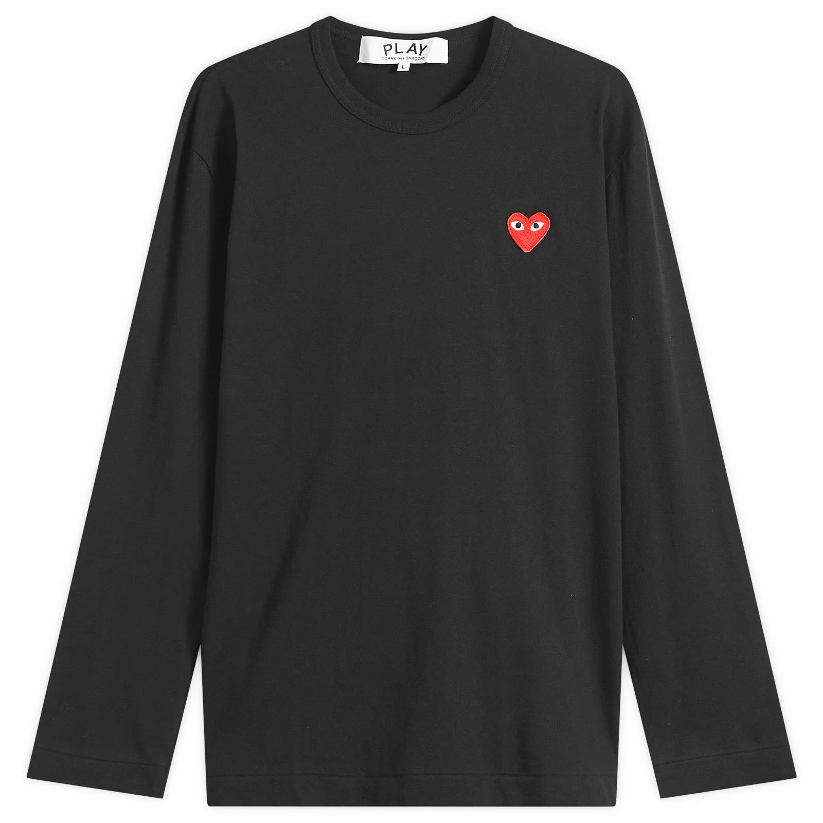 Comme des Garçons Play Long Sleeve Basic Logo T-Shirt - Black & Red