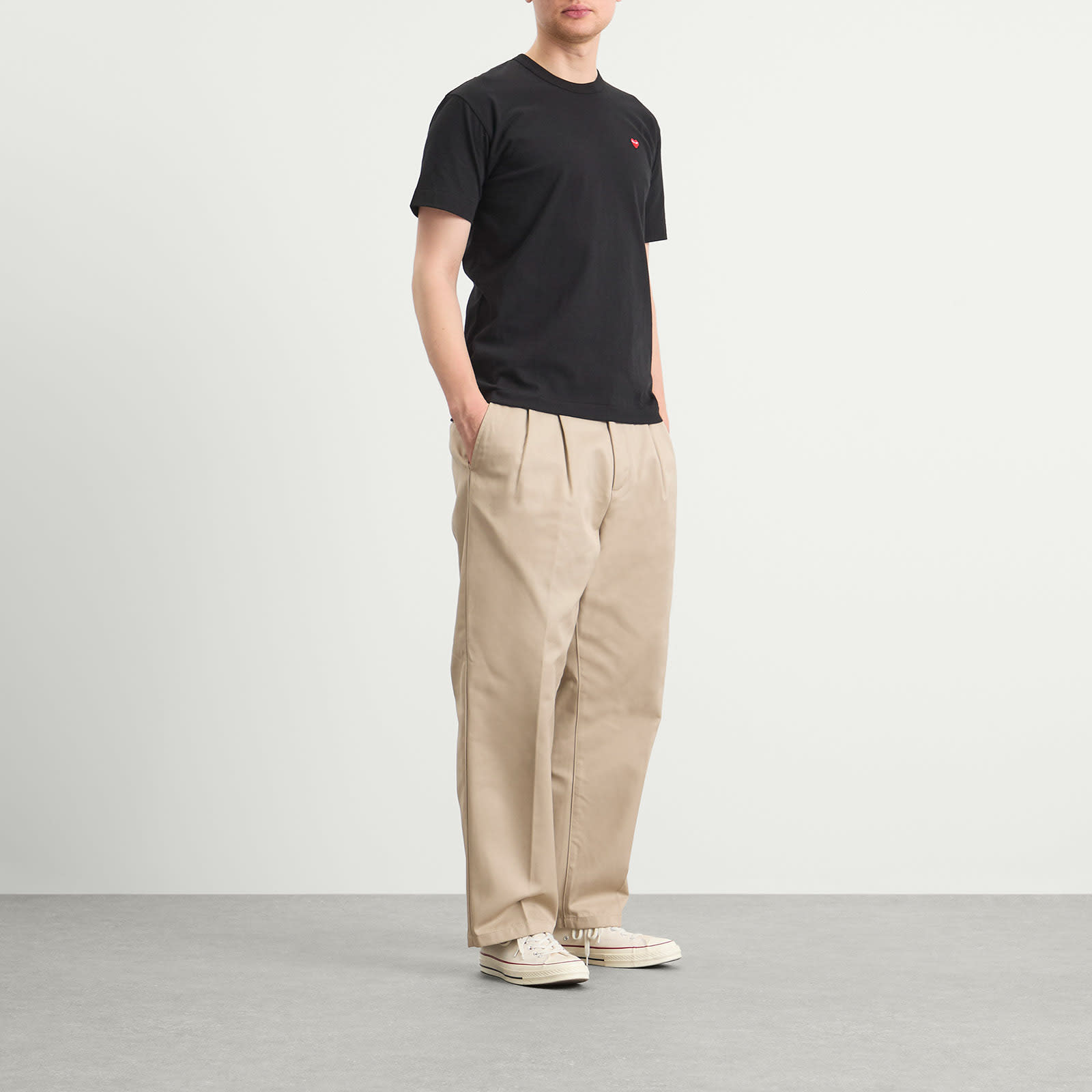 Comme des Garçons Play Small Red Heart T-Shirt - Black