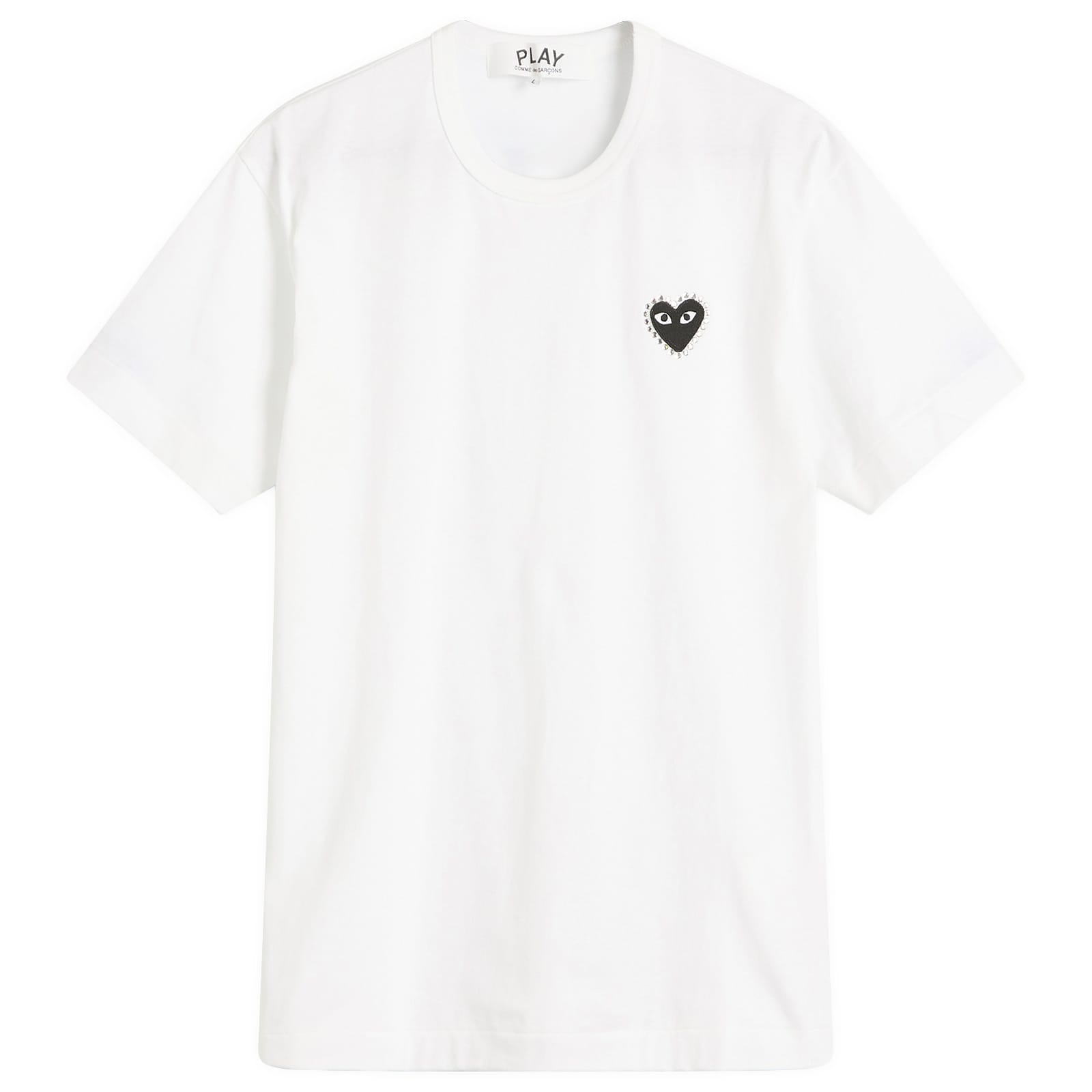 Comme des Garçons Play Studded Heart T-Shirt - White & Black