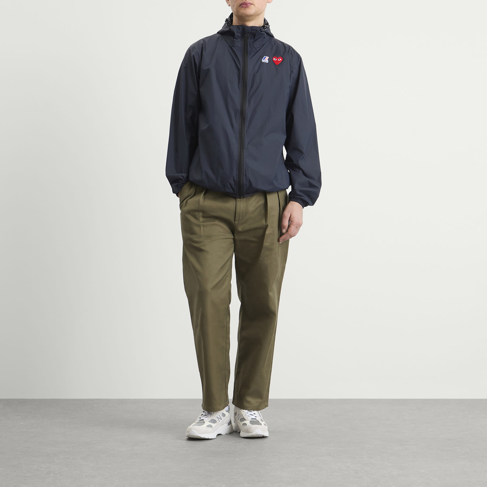 Comme des Garçons Play x K-Way Full Zip Packable Jacket - Navy