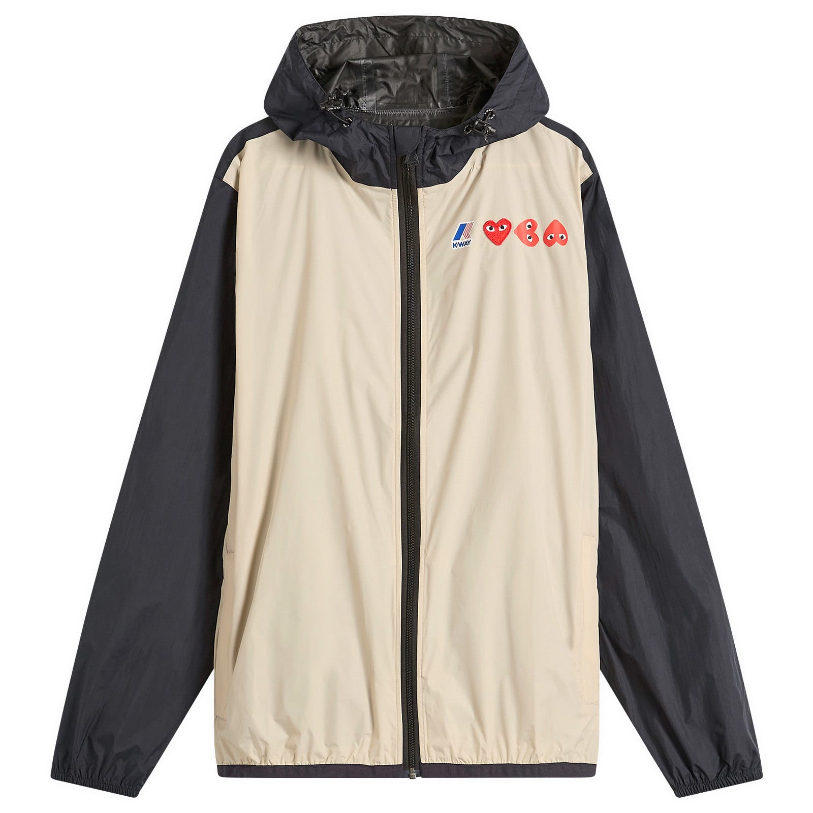 Comme des Garçons Play x K-Way Colour Block Jacket - Beige