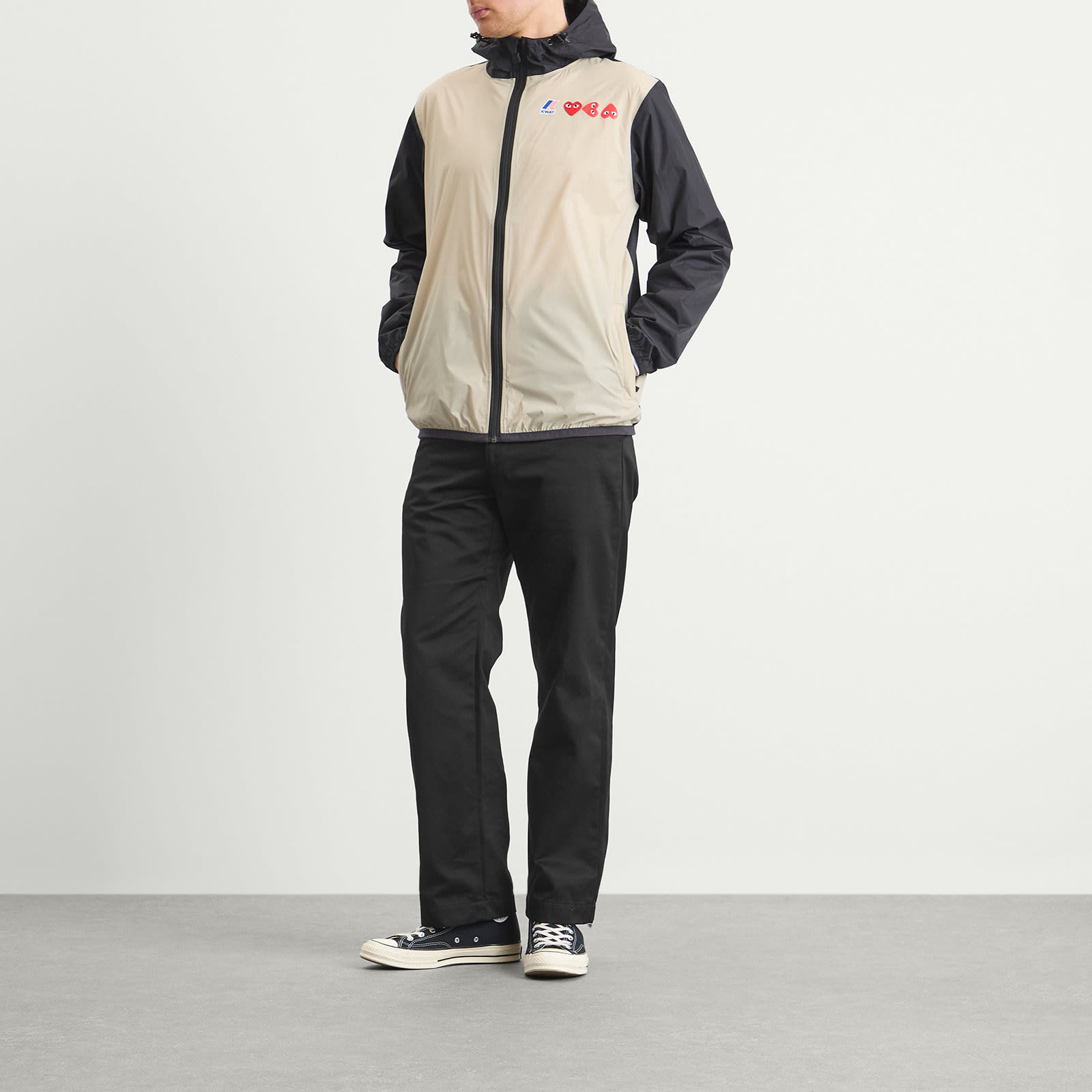 Comme des Garçons Play x K-Way Colour Block Jacket - Beige