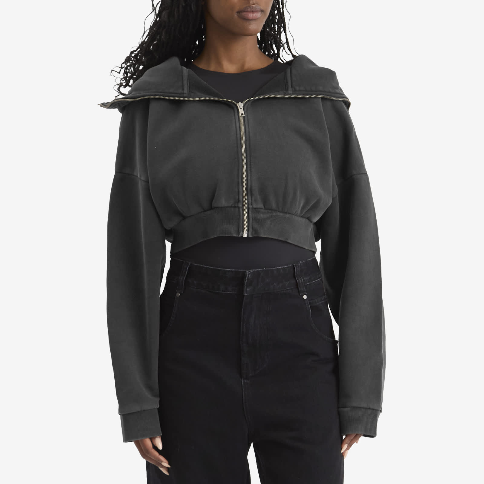 Entire Studios Cropped Full Zip Hoodie