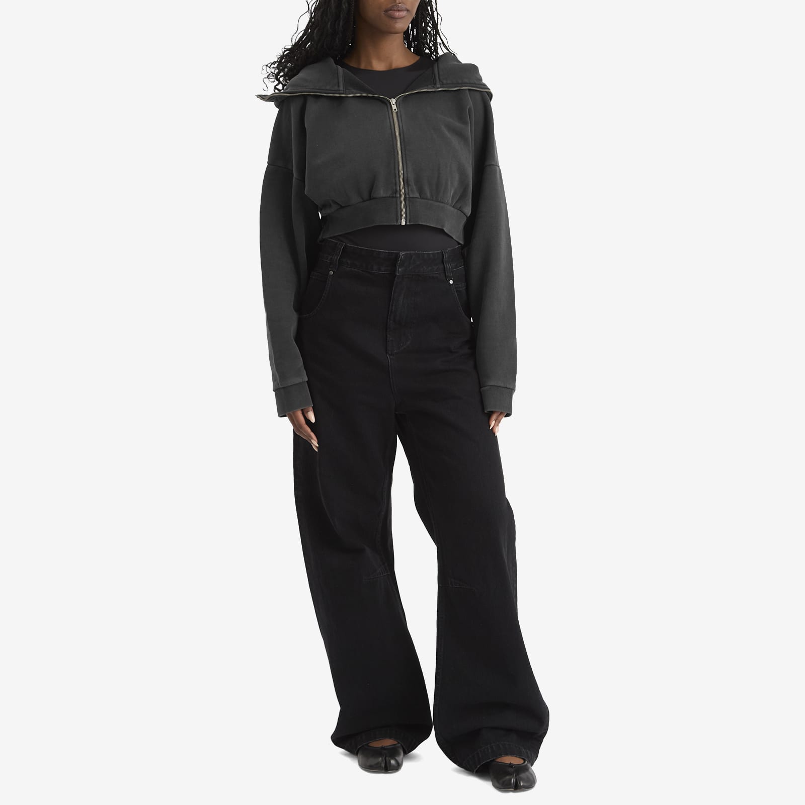 Entire Studios Cropped Full Zip Hoodie