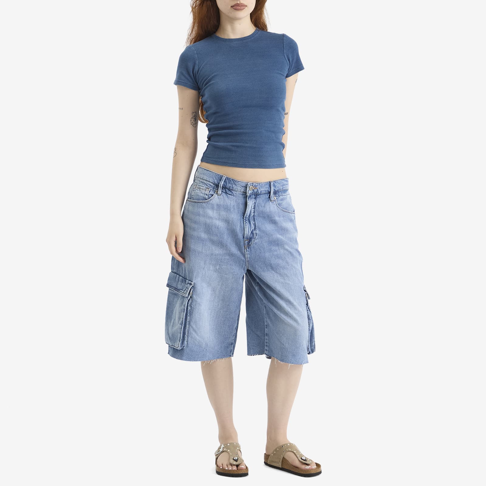Good American Denim Cargo Short - Indigo
