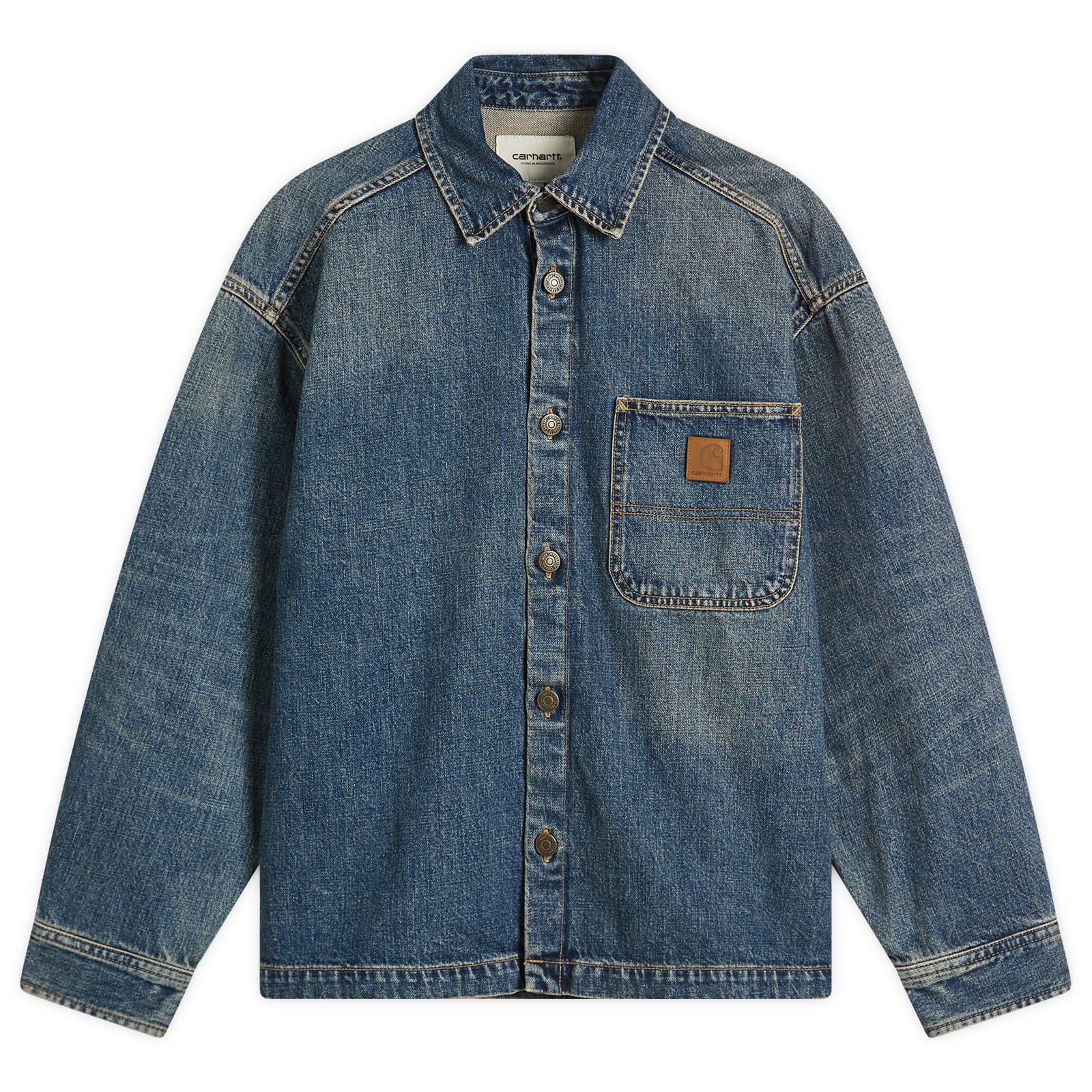 Carhartt WIP Lovilla Shirt Jacket - Blue, Dirty Used Wash