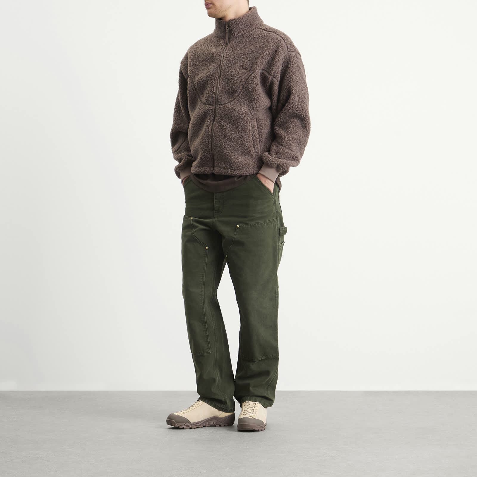 Carhartt WIP Double Knee Pants - Olive Stone Canvas