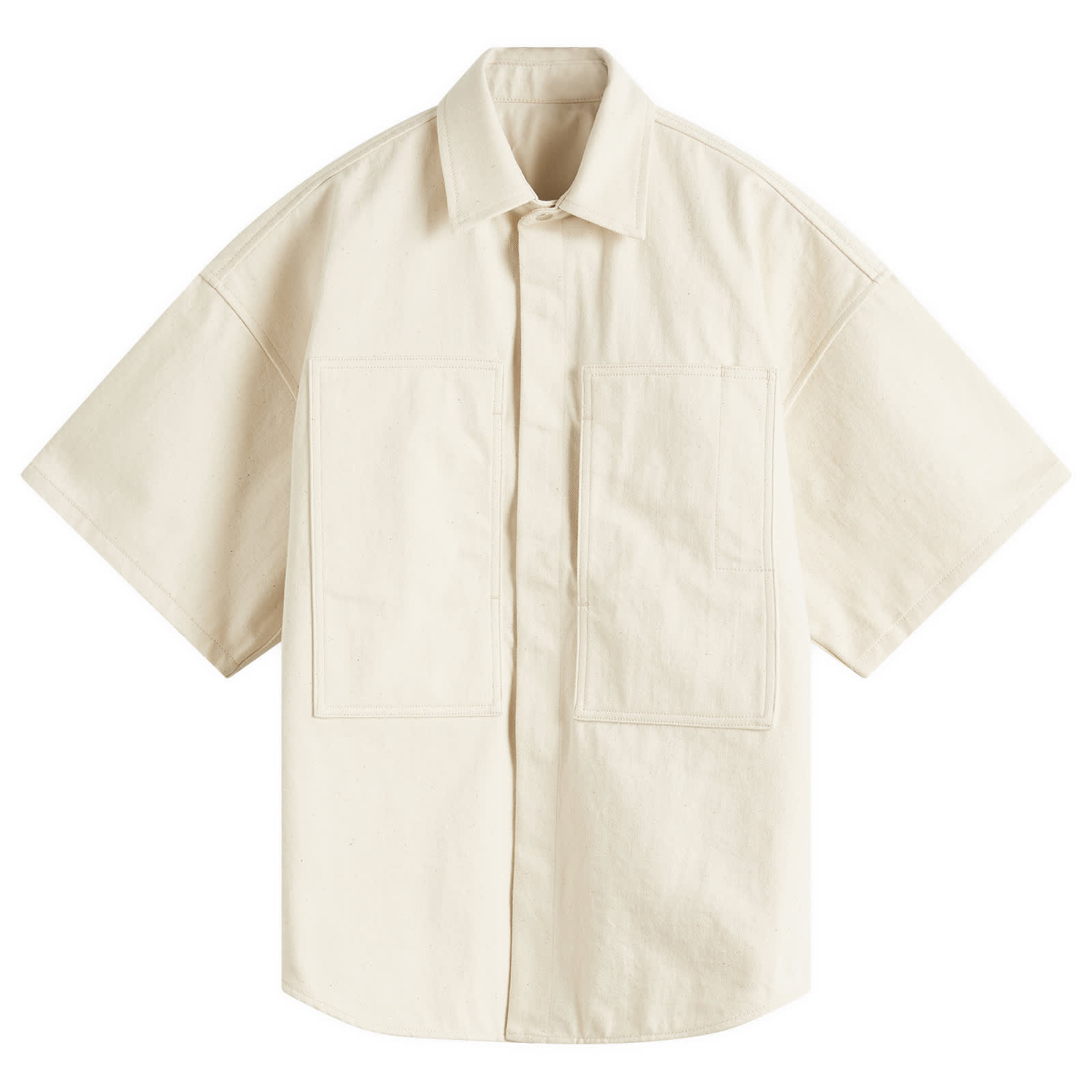 Jil Sander+ Oversized Denim Short Sleeve Shirt - Natural