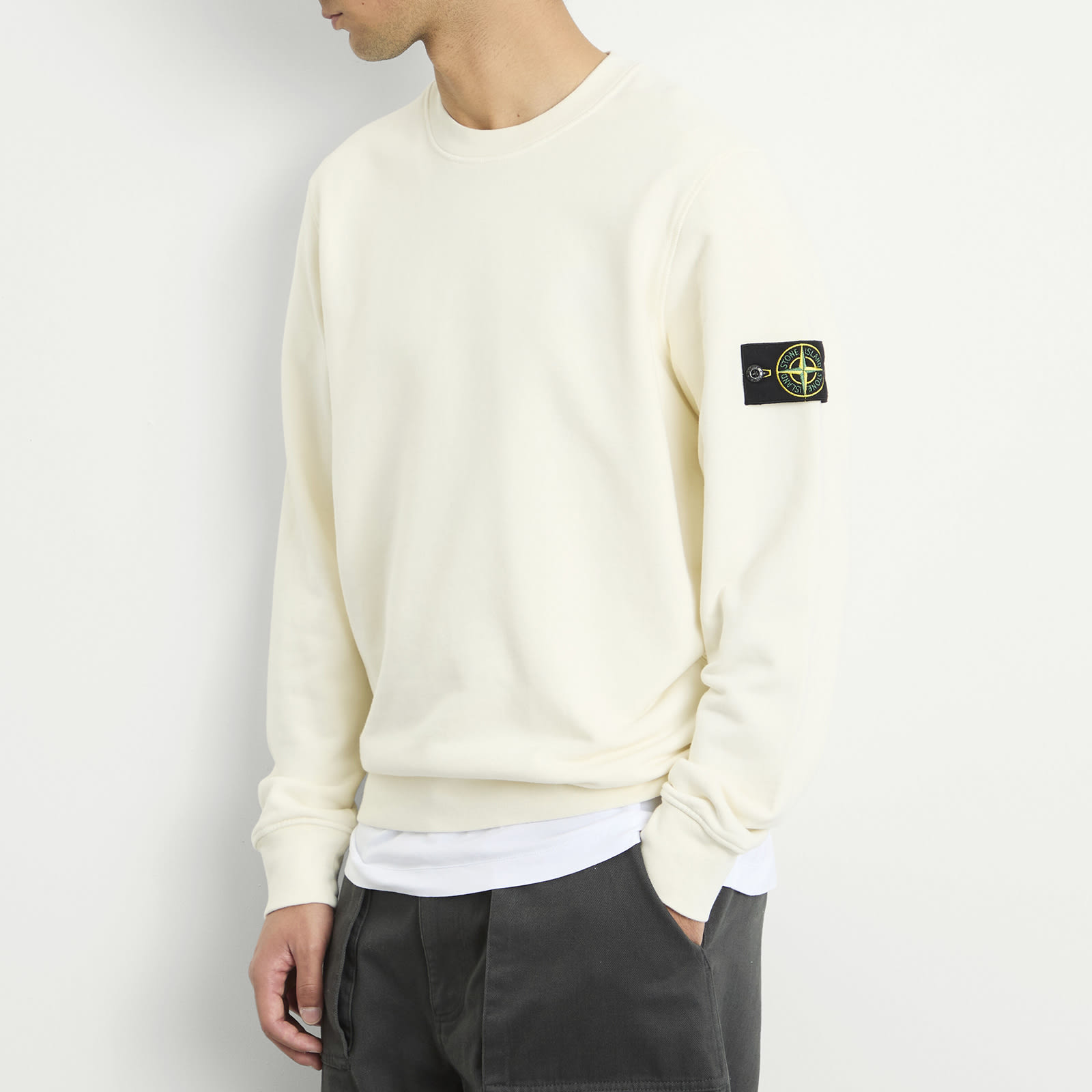 Stone Island Organic Cotton Fleece Sweatshirt