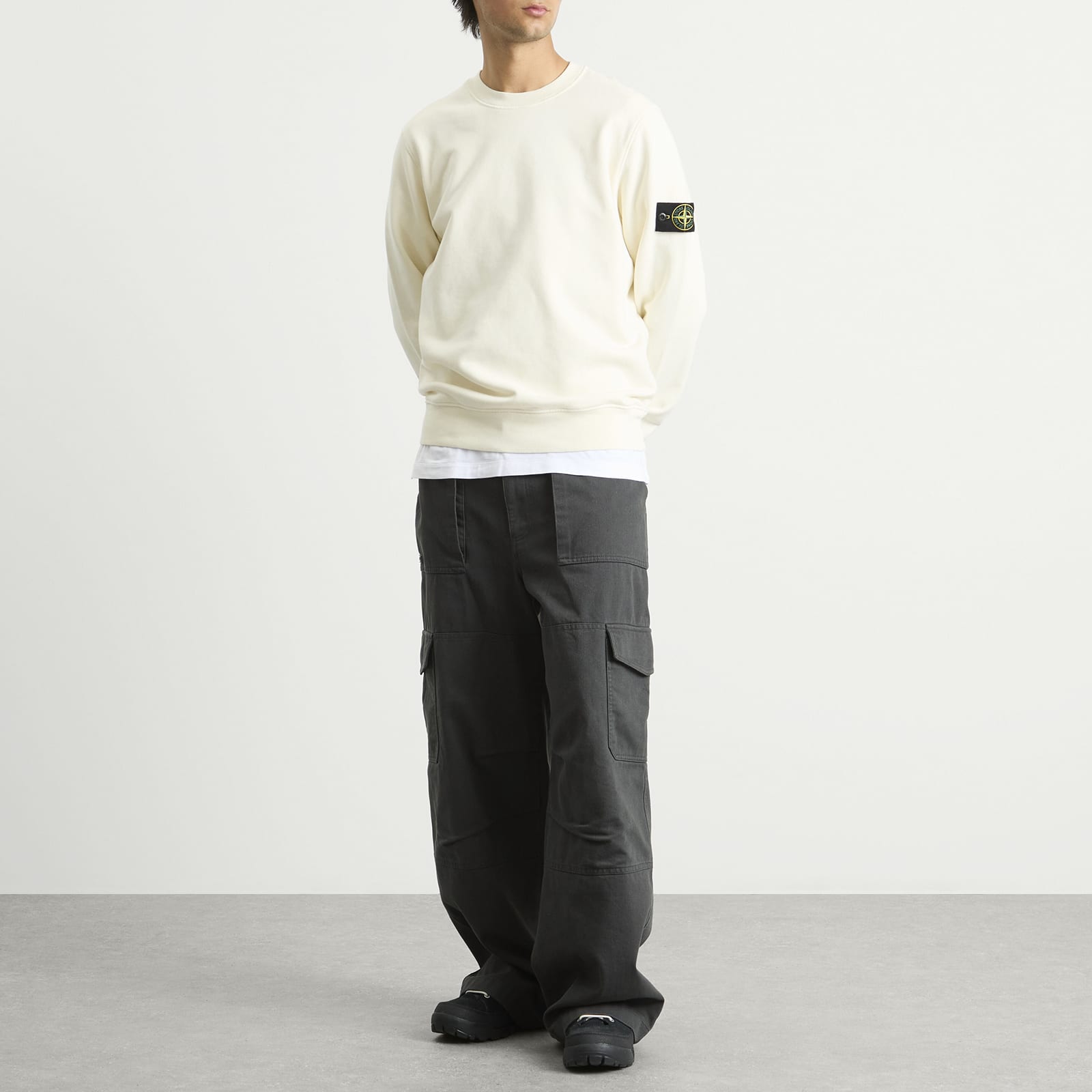 Stone Island Organic Cotton Fleece Sweatshirt