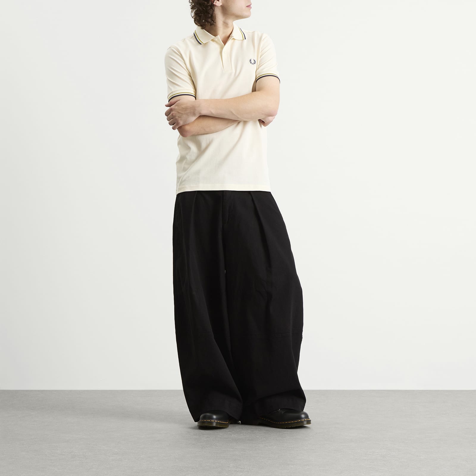 Fred Perry Twin Tipped Polo Shirt - Ecr/Tbyllw/Ancgy