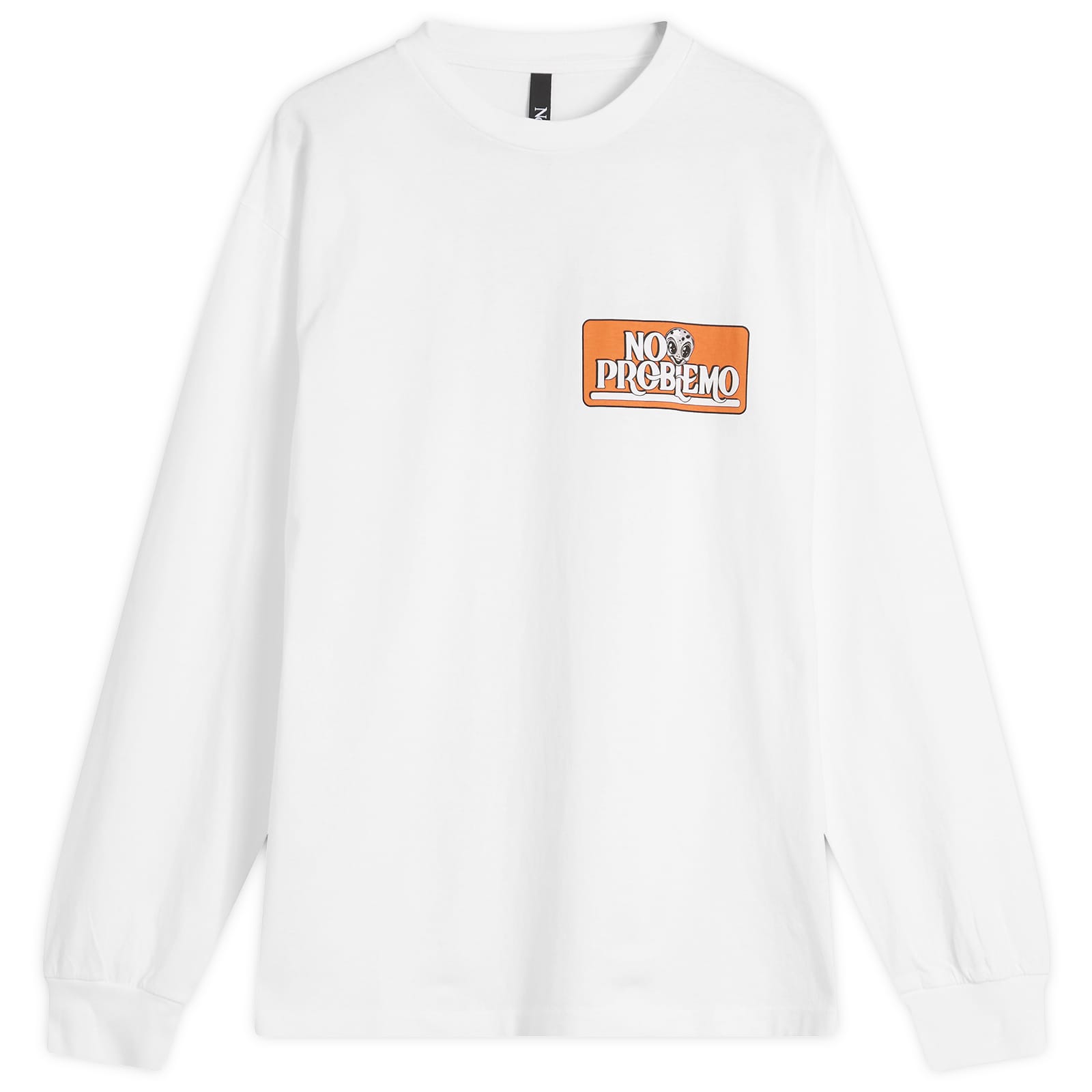 No Problemo Stickers Long Sleeve T-Shirt - White
