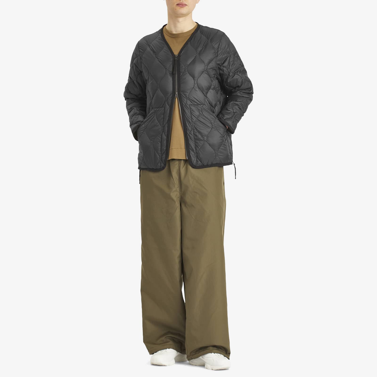 Taion Military Zip V-Neck Softshell Down Jacket
