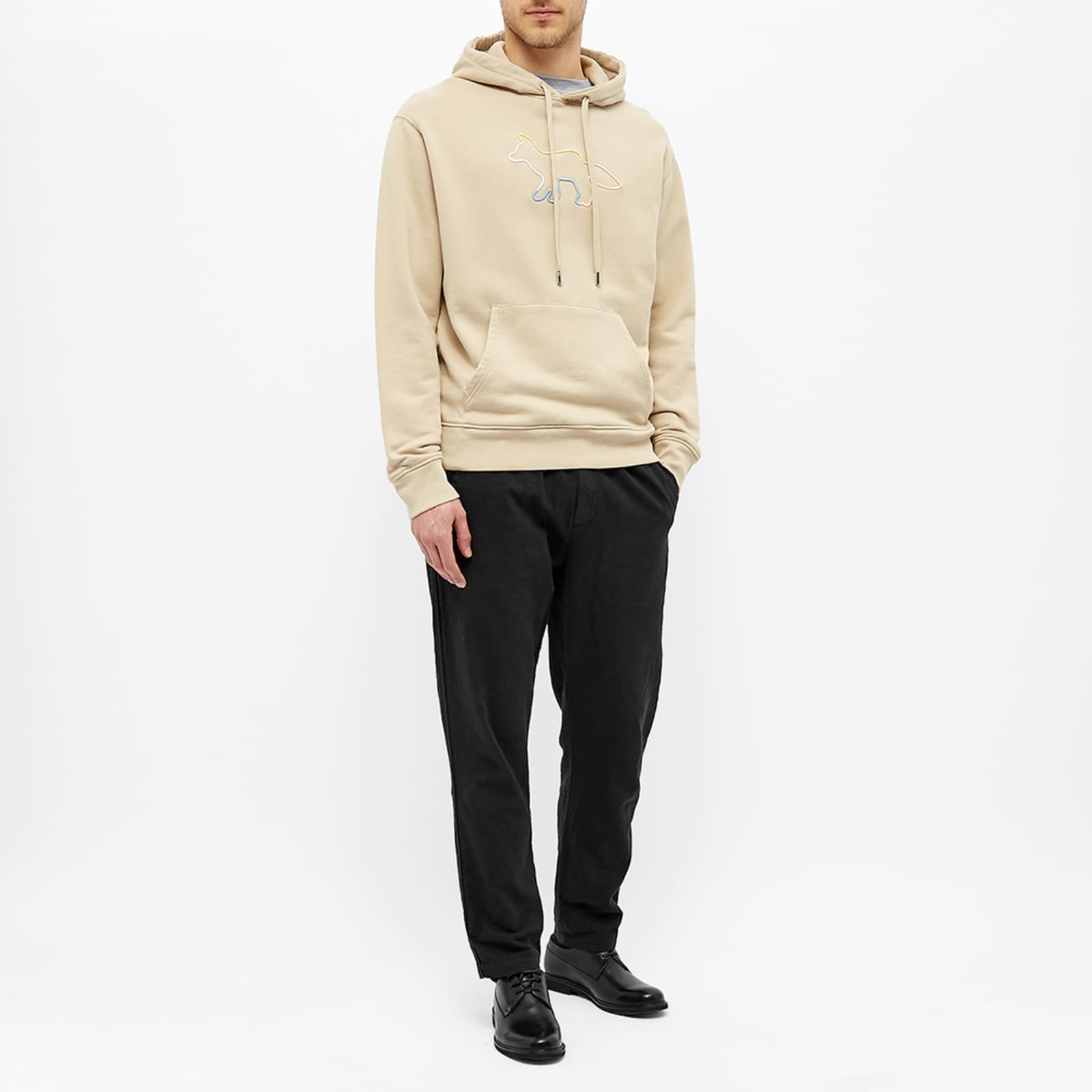 Maison kitsune rainbow fox hoodie clearance