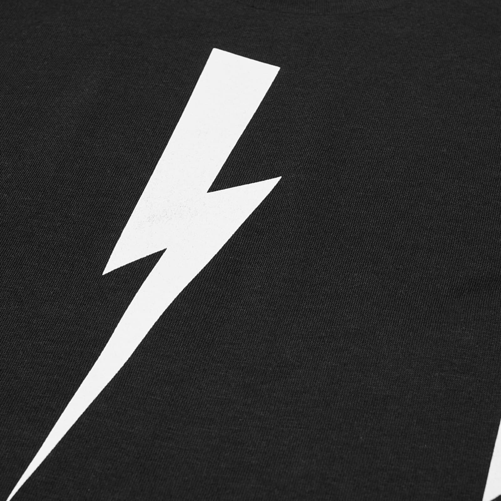 Neil Barrett Long Sleeve Lightning Bolt TShirt Black & White END.