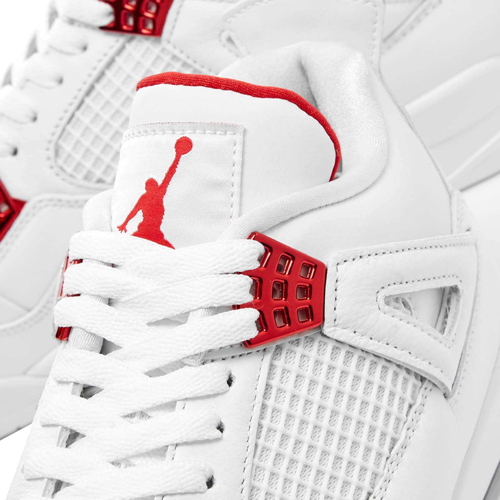 jordan 4 white red silver
