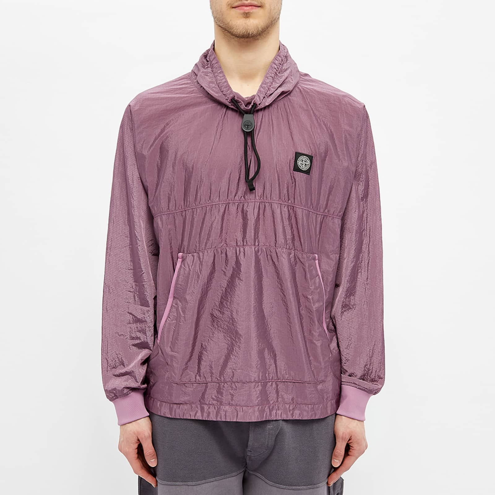 Stone Island Garment Dyed Nylon Ripstop Metal Smock Jacket Rose Quartz