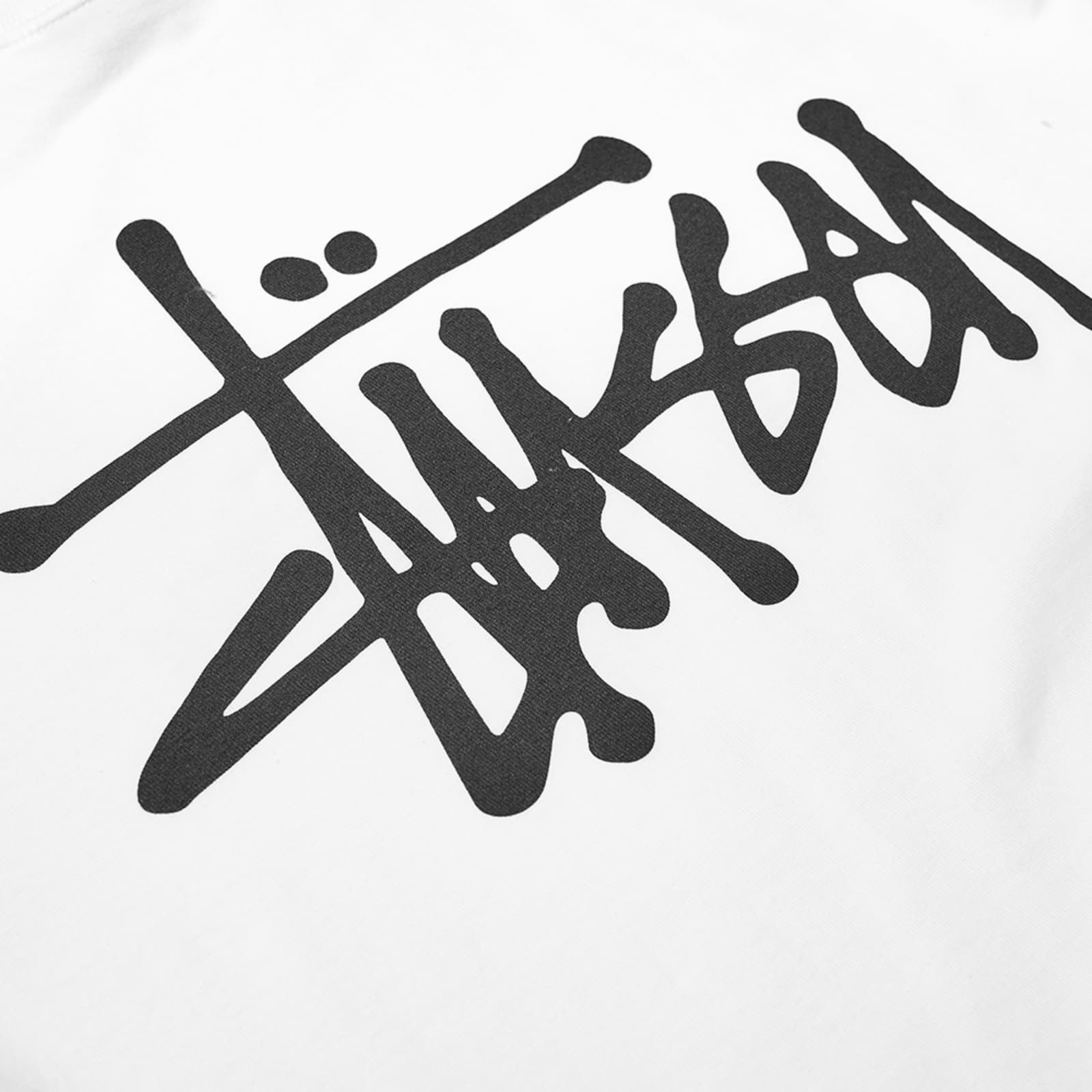 Stussy Long Sleeve Basic Stussy Tee - White