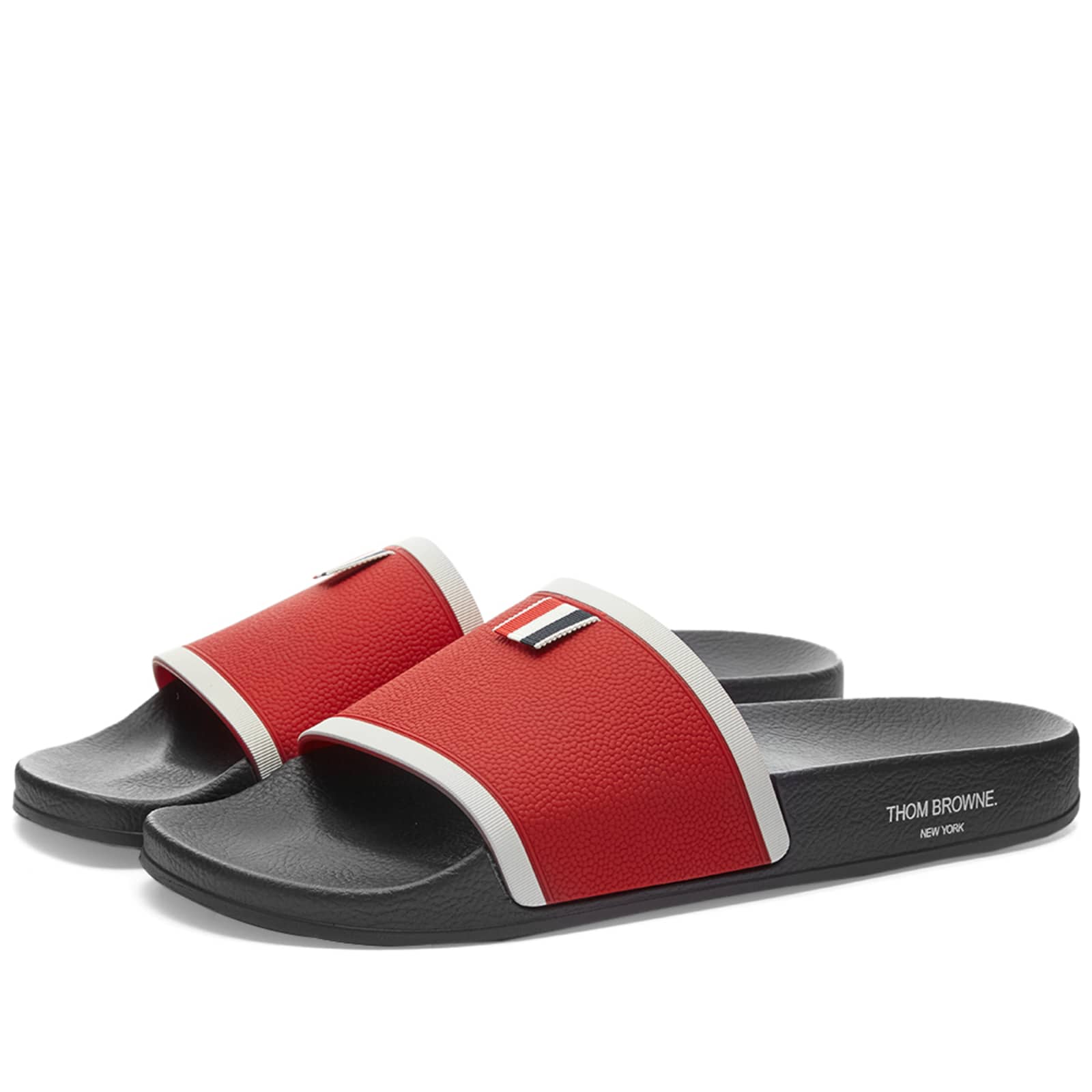 Thom Browne Rubber Pool Slide Red, White & Blue END.