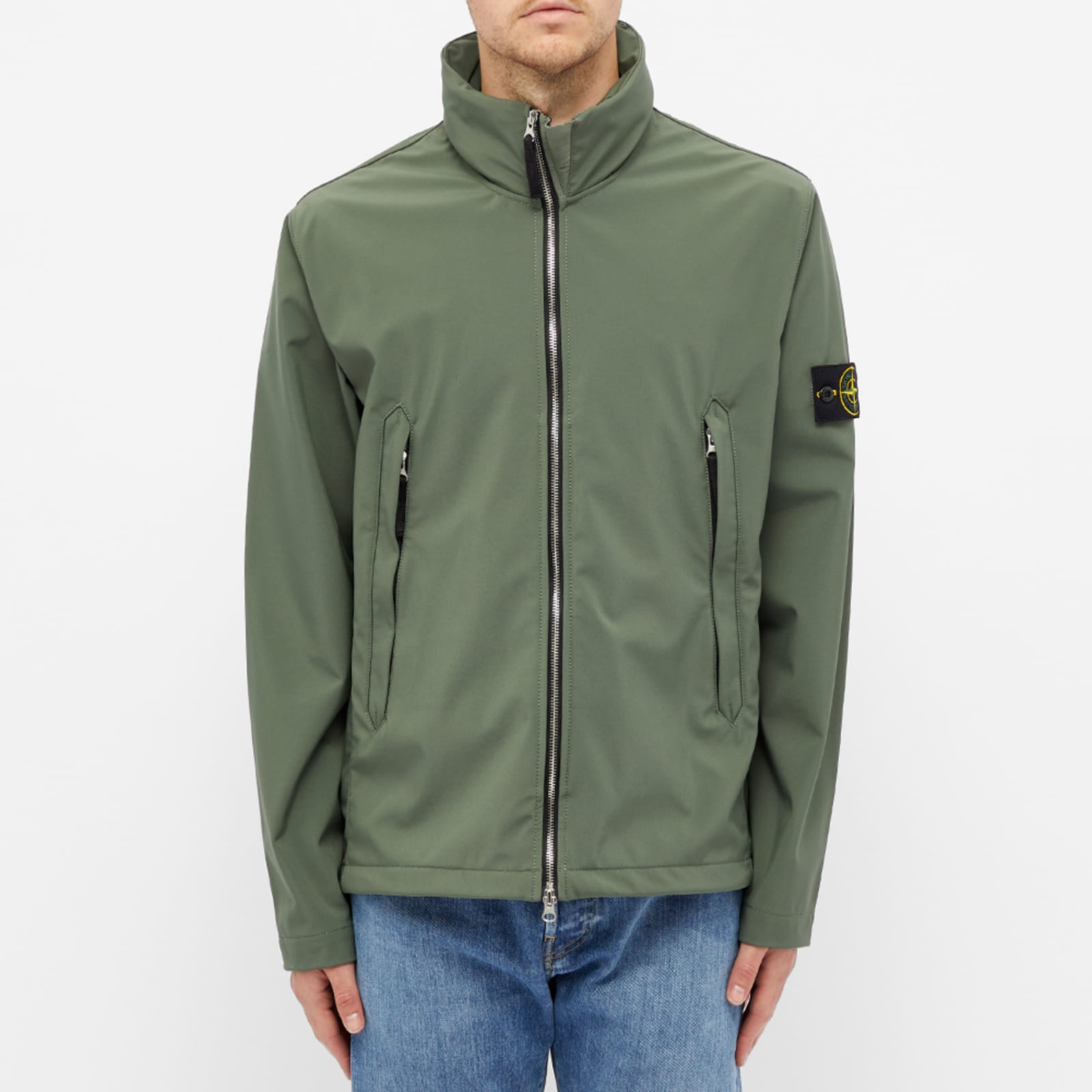 Stone Island Light Soft Shell-R Jacket - Olive