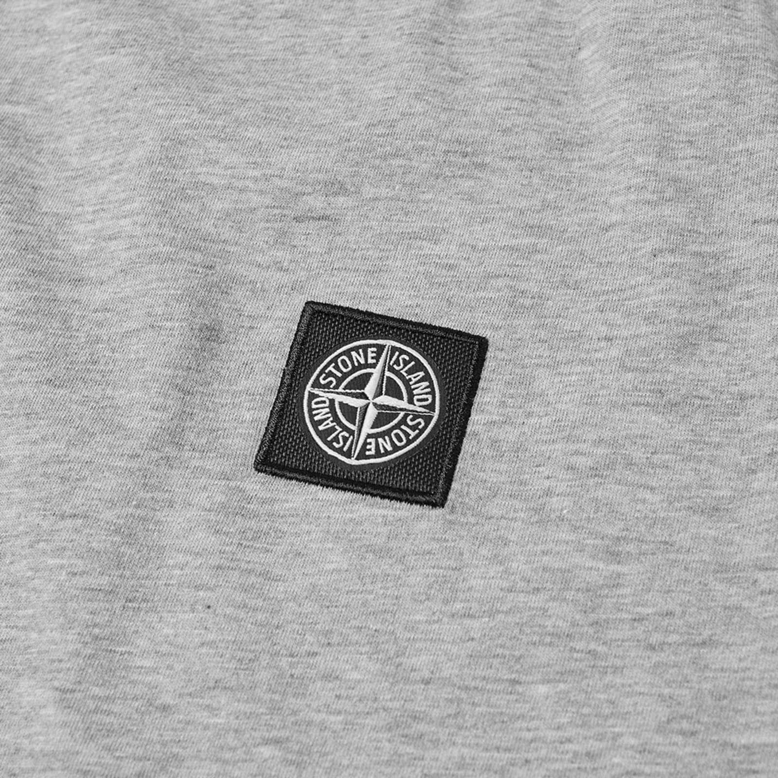 Stone Island Patch Logo T-Shirt - Grey Marl