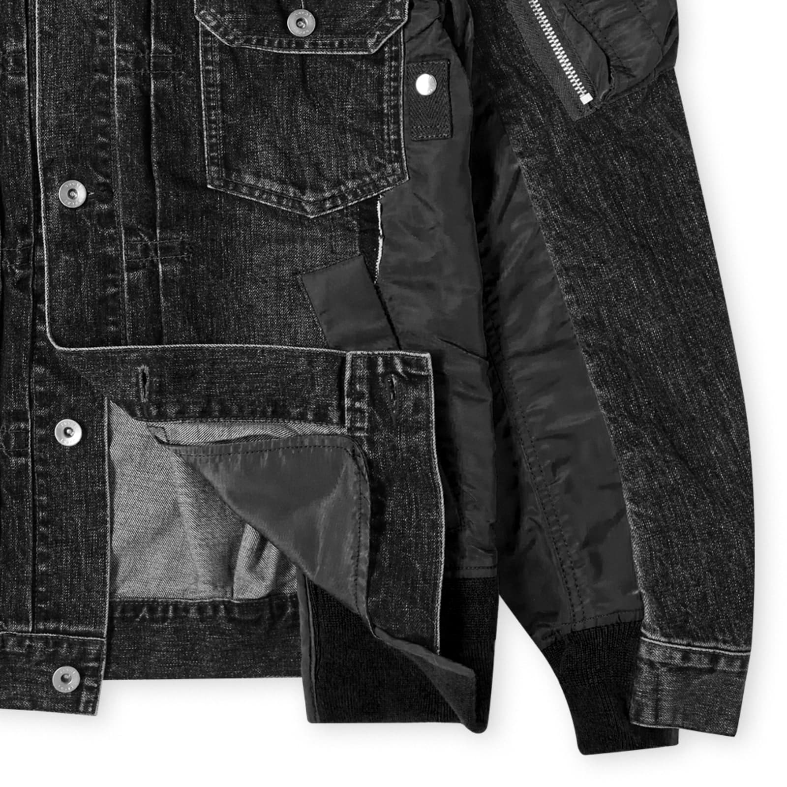 Sacai Denim MA-1 Jacket - Black