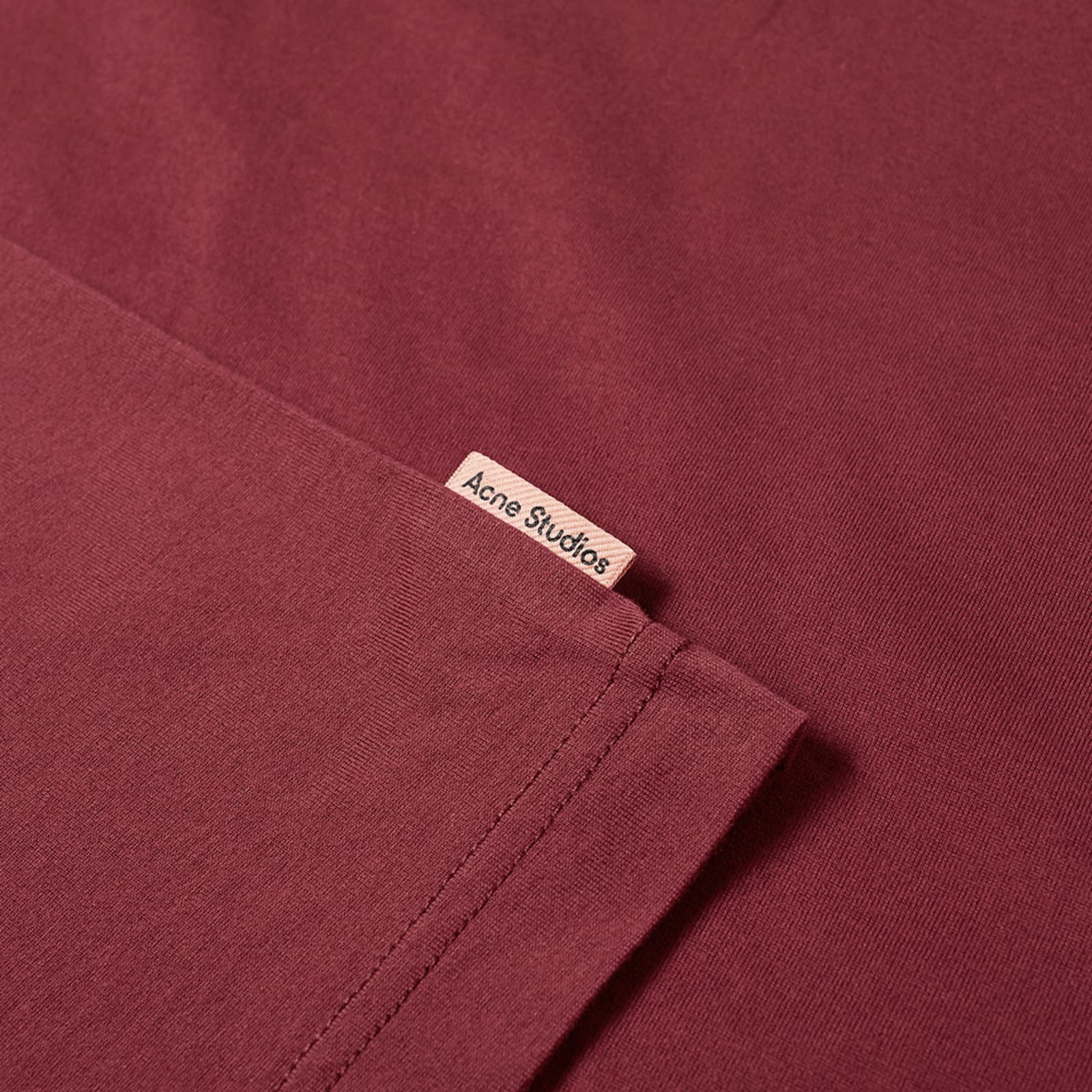 Acne Studios Everrick Pink Label T-Shirt - Rosewood Red